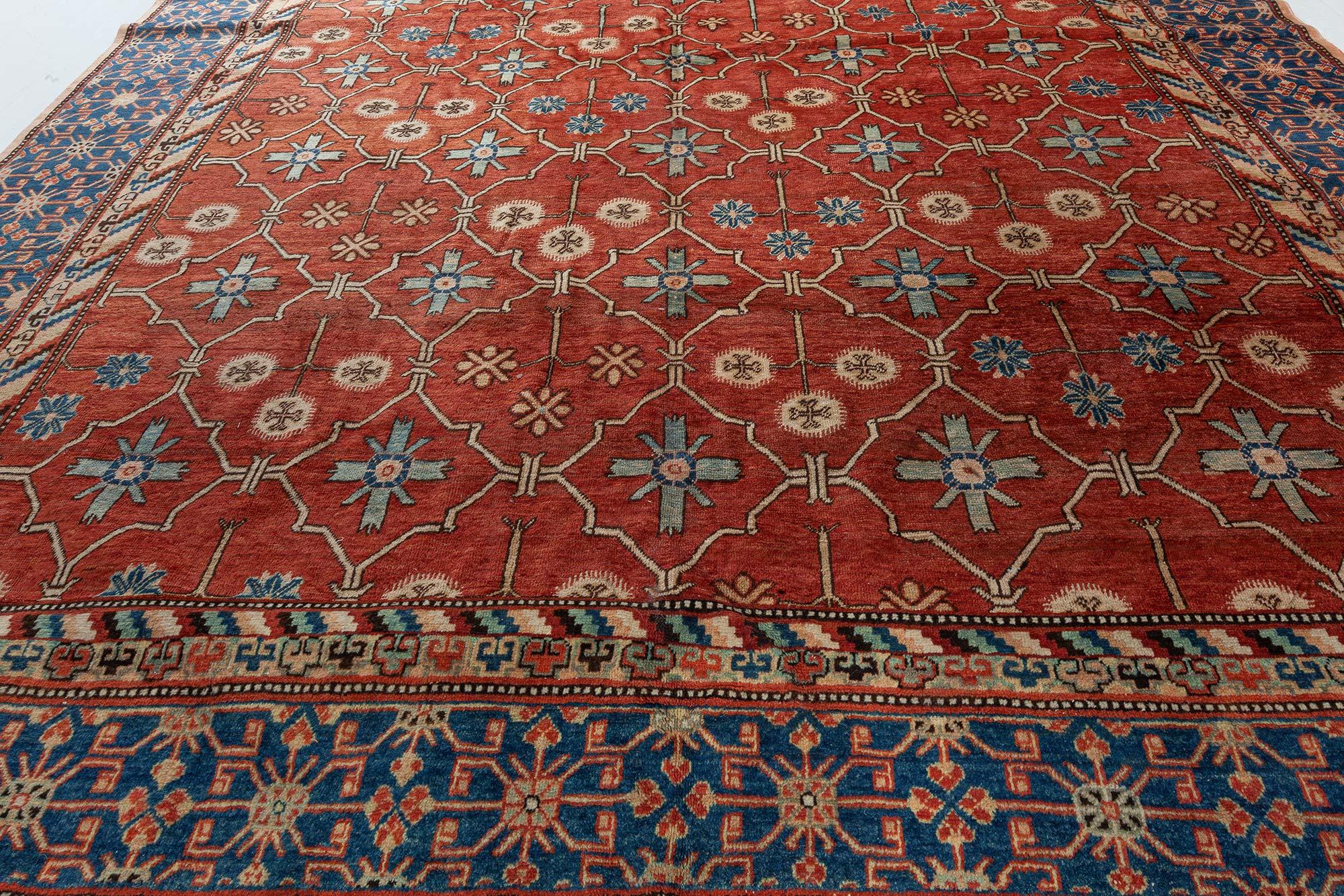 Samarkand 'Khotan' Teppich im Vintage-Stil (20. Jahrhundert) im Angebot