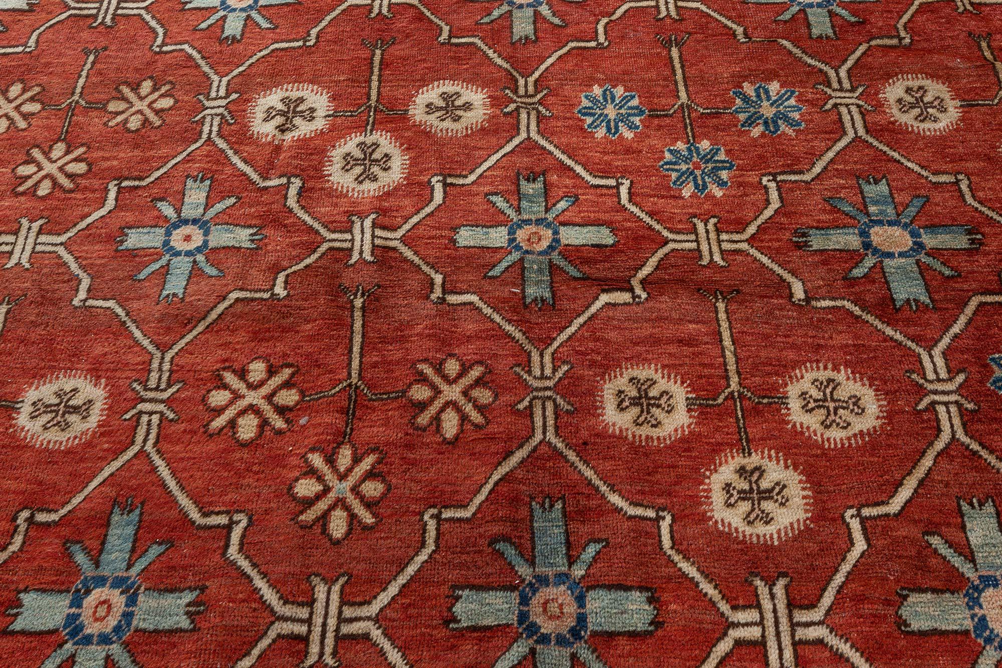 Samarkand 'Khotan' Teppich im Vintage-Stil (Wolle) im Angebot