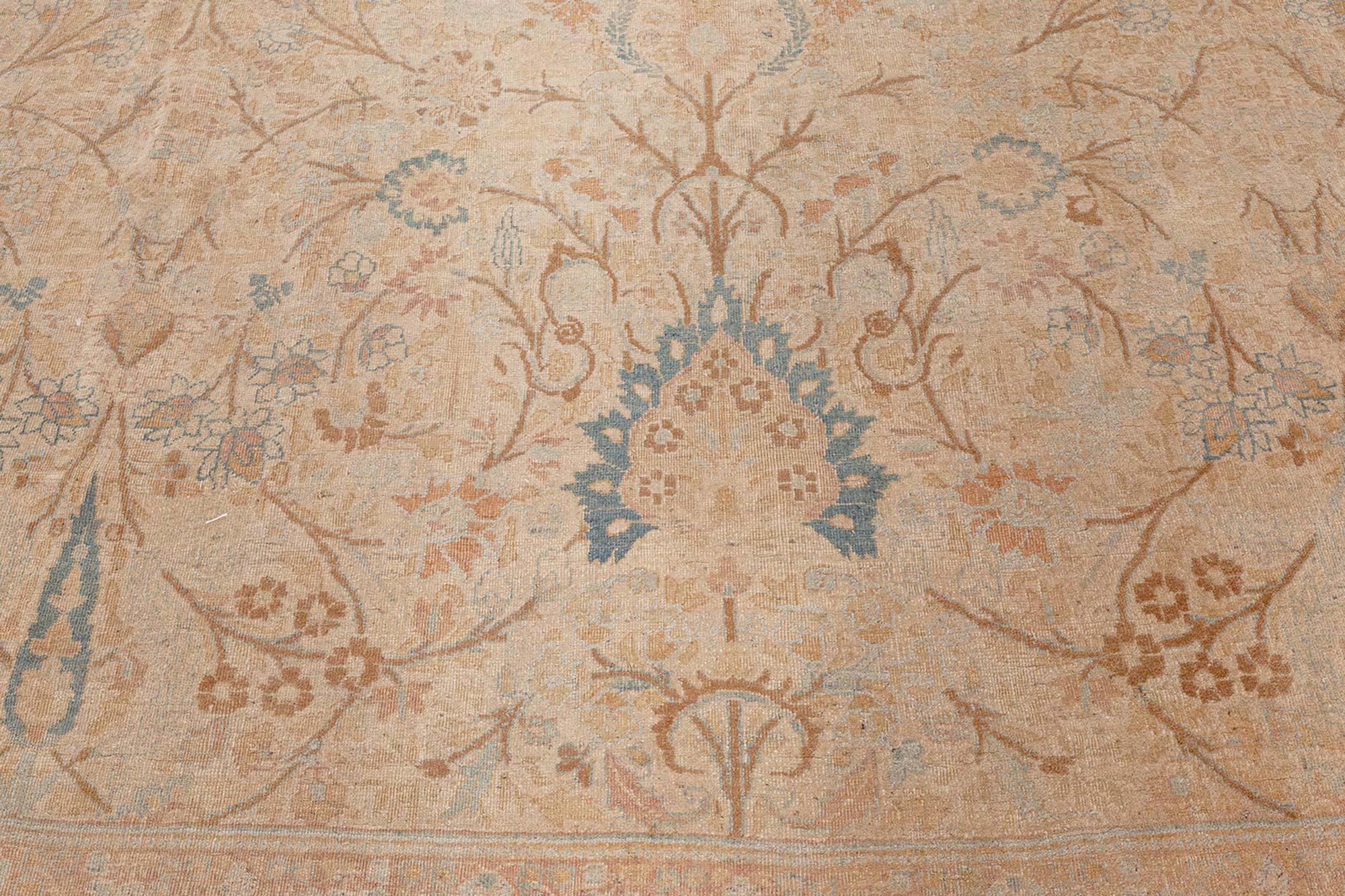 Doris Leslie Blau Alfombra persa antigua hecha a mano Meshad de principios del siglo XX Tejido a mano en venta
