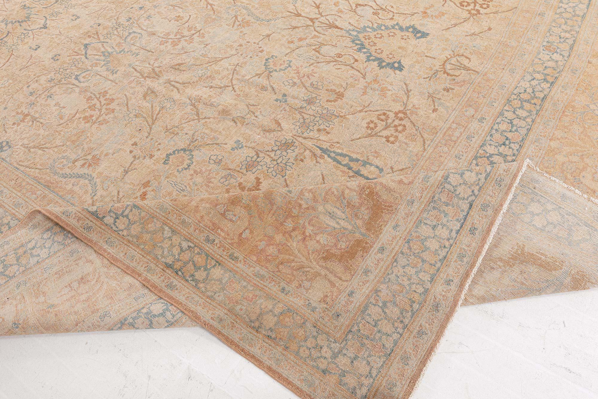 Doris Leslie Blau Alfombra persa antigua hecha a mano Meshad de principios del siglo XX Lana en venta