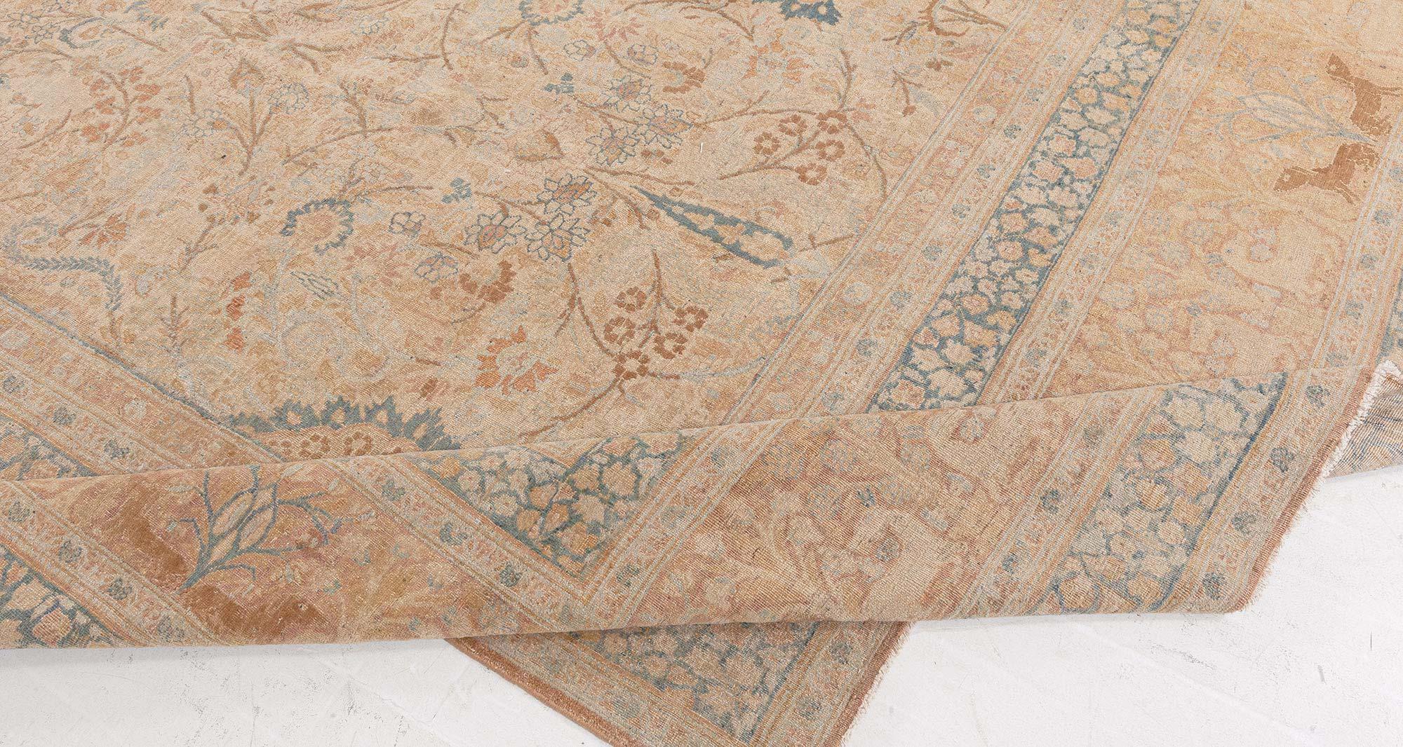 Doris Leslie Blau Alfombra persa antigua hecha a mano Meshad de principios del siglo XX en venta 1