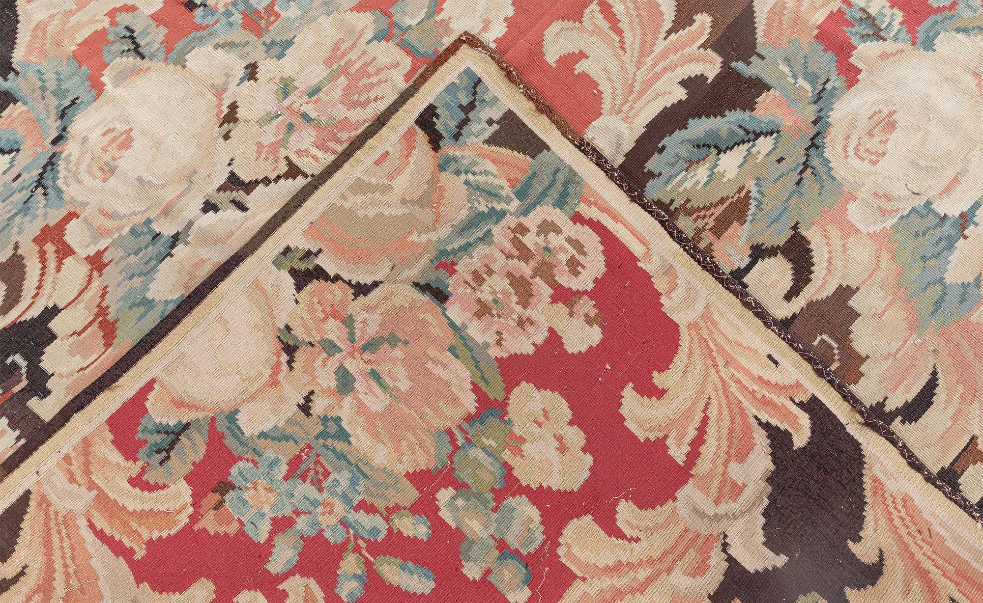 Doris Leslie Blau Early 20th Century Bessarabian Floral Handmade Rug For Sale 4