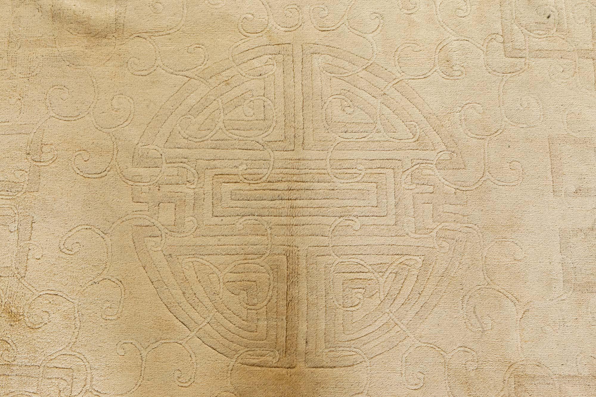Doris Leslie Blau Tapis chinois en laine fait à la main du début du 20e siècle Bon état - En vente à New York, NY