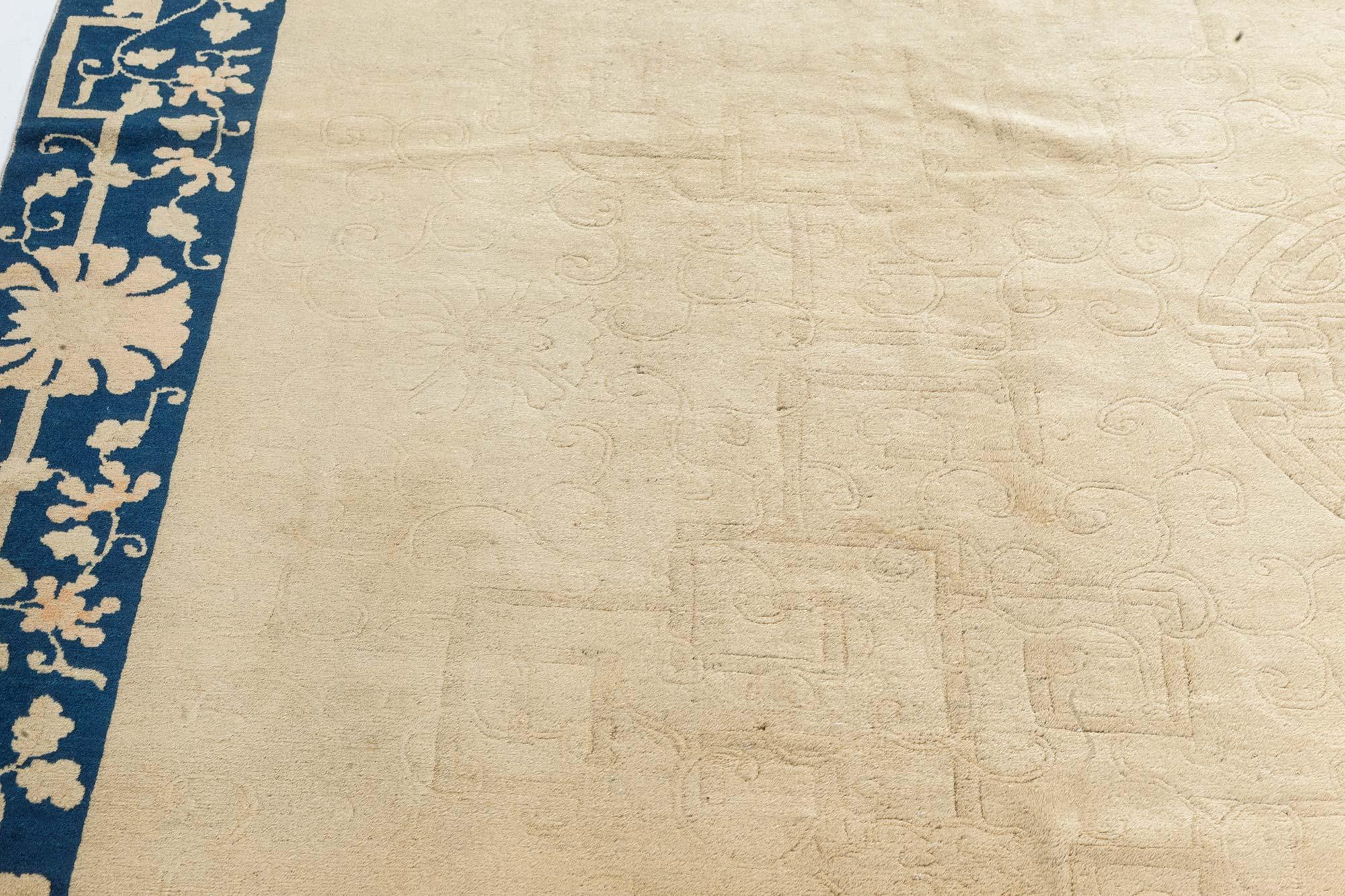 20ième siècle Doris Leslie Blau Tapis chinois en laine fait à la main du début du 20e siècle en vente