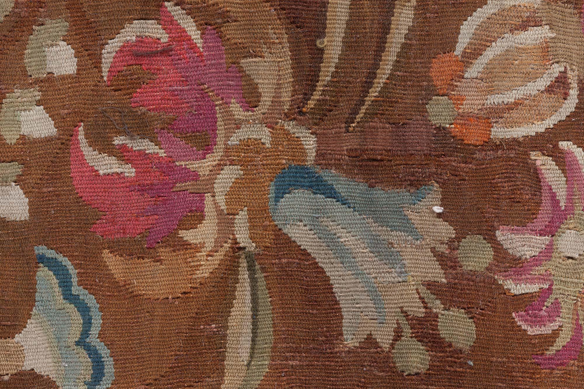 Francese Doris Leslie Blau Tappeto Aubusson francese del primo Novecento ridimensionato in vendita