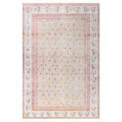Tapis indien Agra floral fait à la main Doris Leslie Blau début du 20e siècle