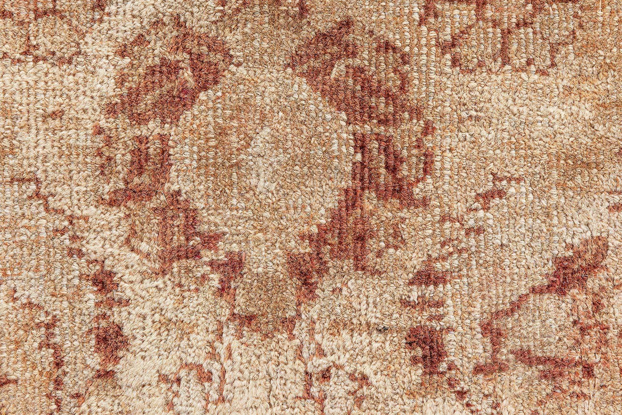 Doris Leslie Blau Early 20th Century Indian Amritsar Brown Rug In Good Condition For Sale In New York, NY