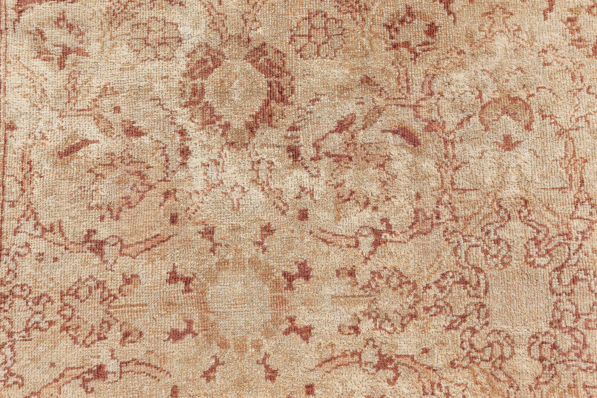 Wool Doris Leslie Blau Early 20th Century Indian Amritsar Brown Rug For Sale