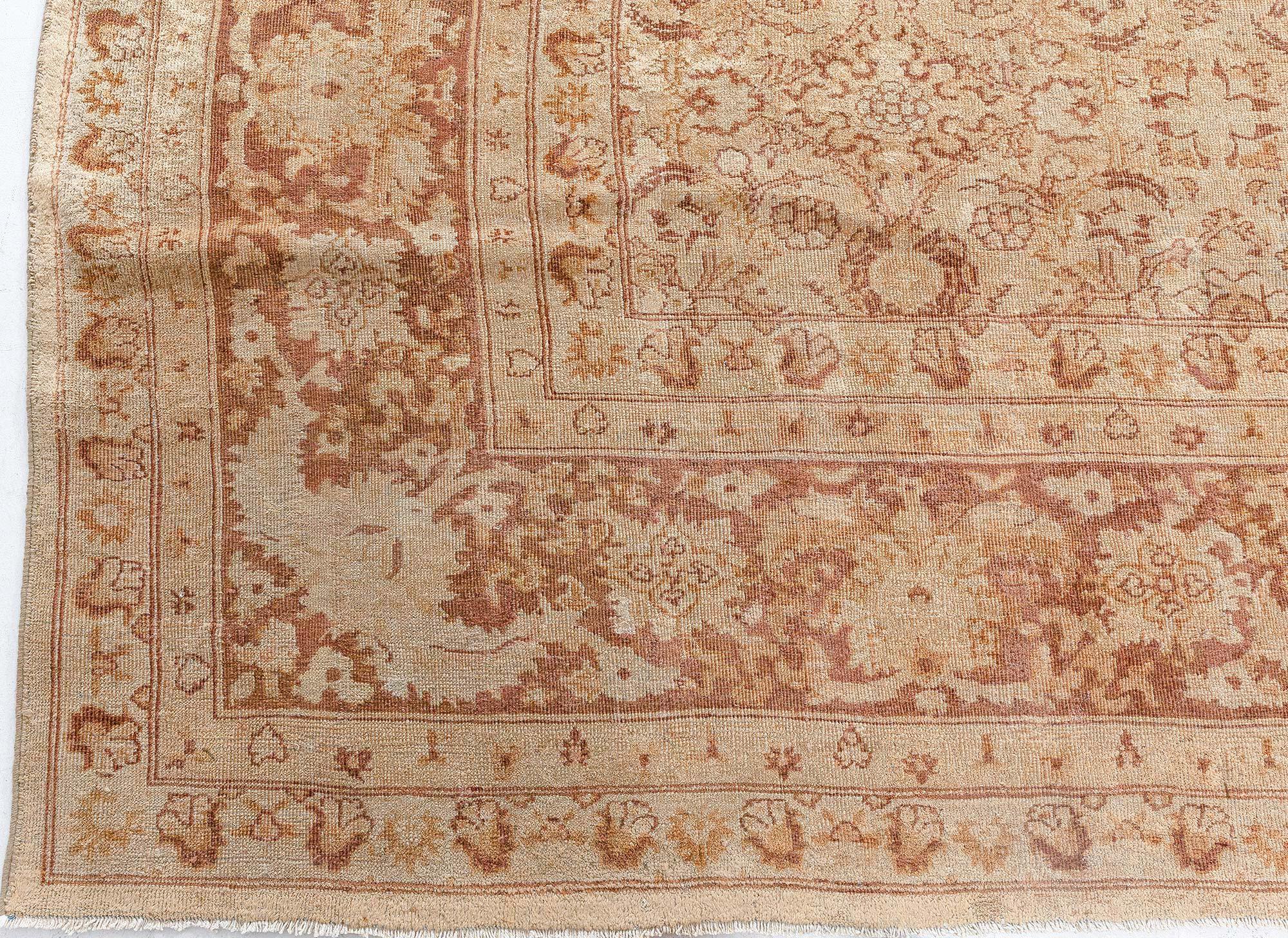 Doris Leslie Blau Early 20th Century Indian Amritsar Brown Rug For Sale 1