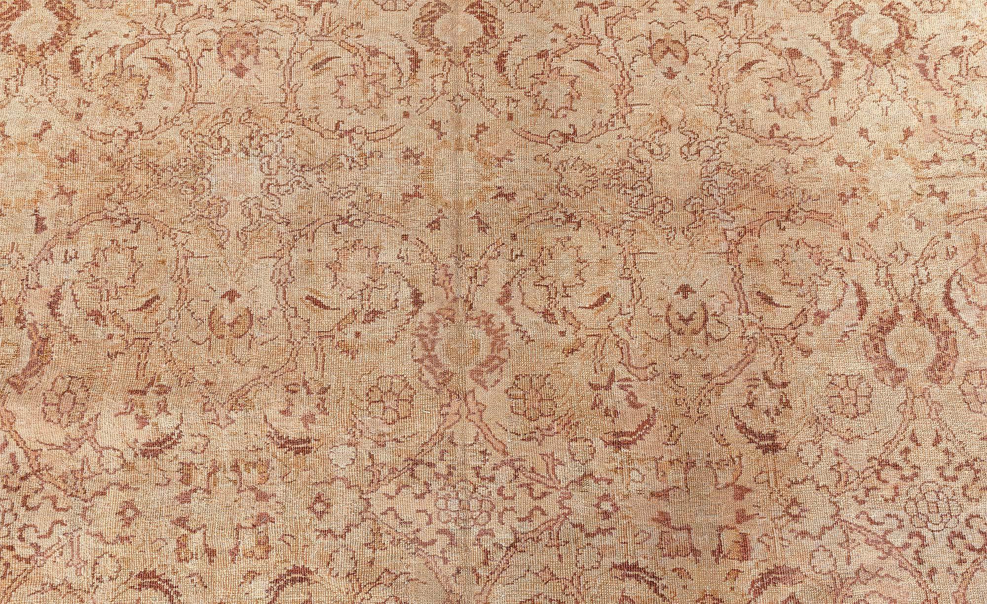 Doris Leslie Blau Early 20th Century Indian Amritsar Brown Rug For Sale 2