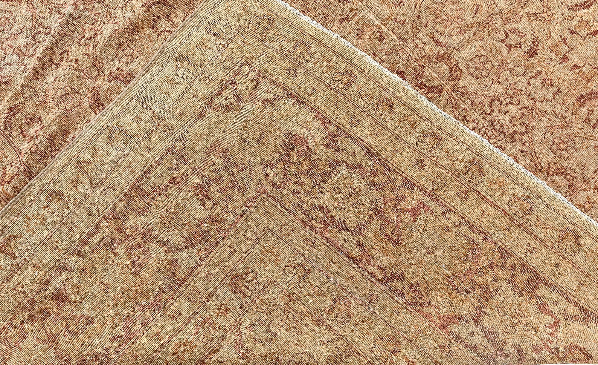 Doris Leslie Blau Early 20th Century Indian Amritsar Brown Rug For Sale 4