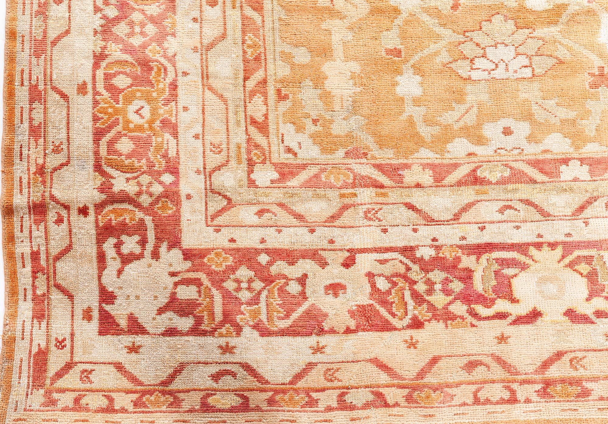 Doris Leslie Blau Indischer Amritsar-Teppich des frühen 20. Jahrhunderts, handgefertigt (Wolle) im Angebot