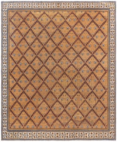 Doris Leslie Blau Early 20th Century Indian Botanic Handmade Wool Rug