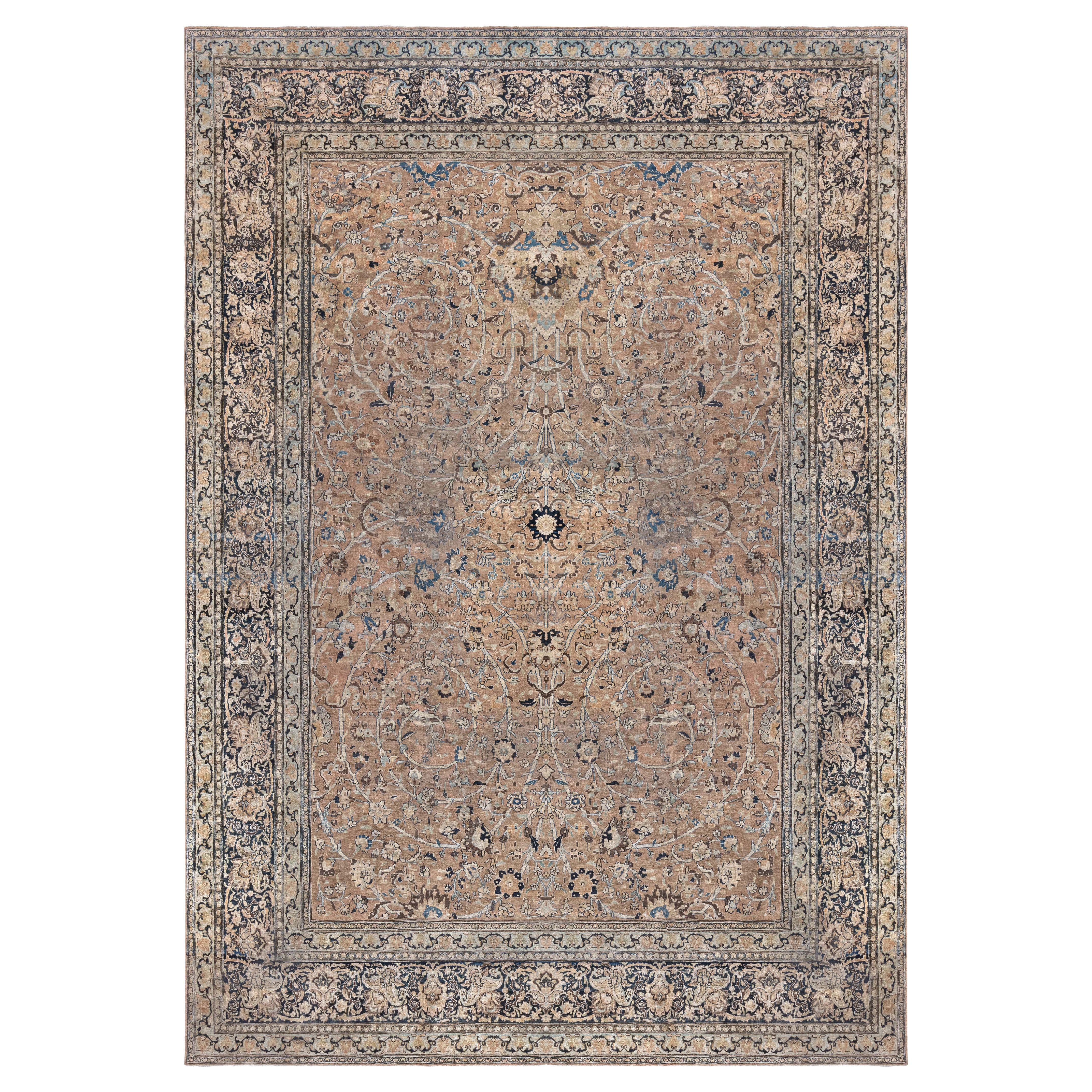 Doris Leslie Blau Alfombra persa de lana hecha a mano Khorassan de principios del siglo XX