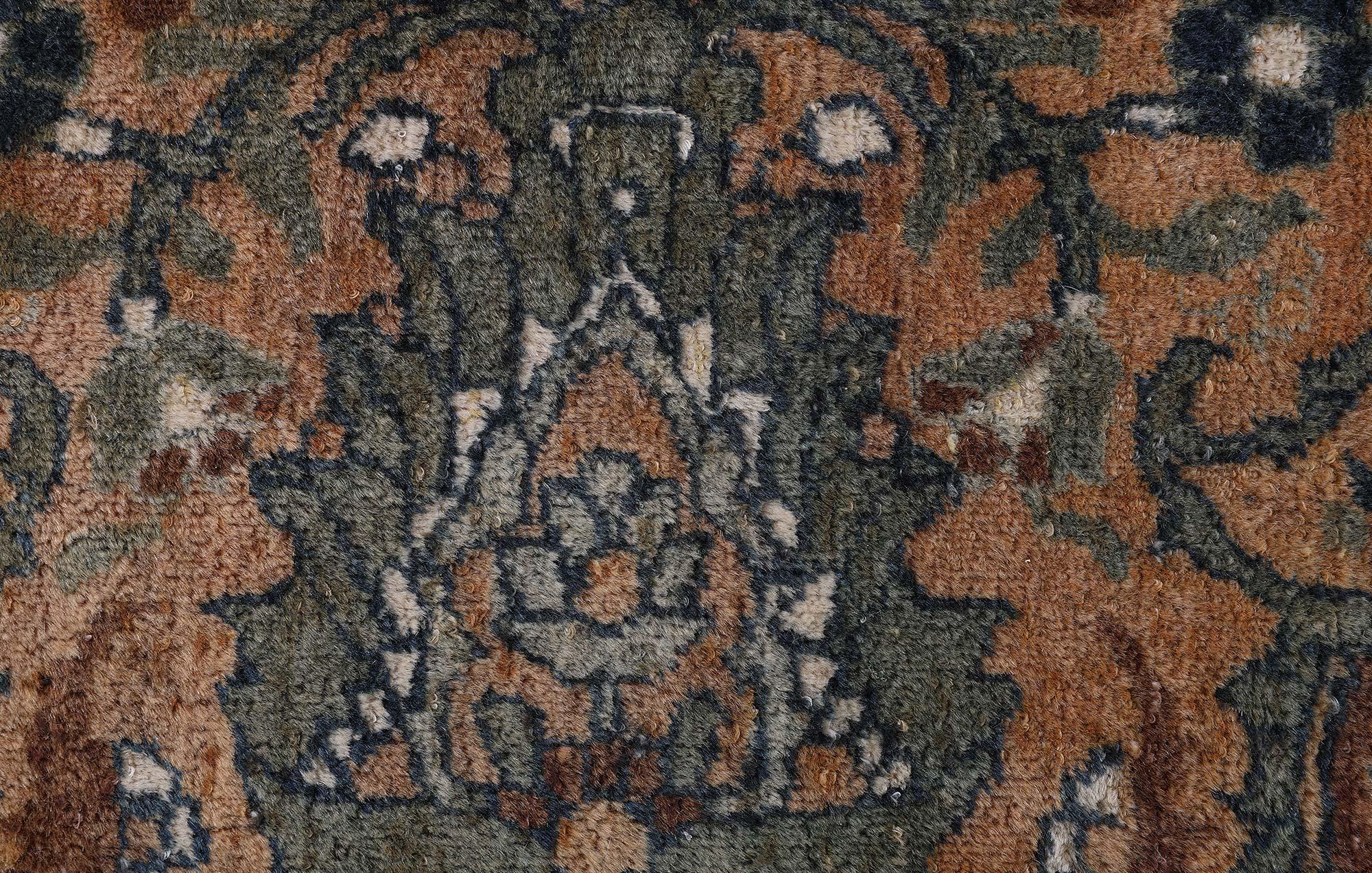 Hand-Woven Doris Leslie Blau Early 20th Century Persian Kirman Handmade Wool Rug For Sale