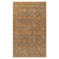 Doris Leslie Blauer persischer Kirman-Teppich des frühen 20. Jahrhunderts