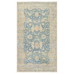 Doris Leslie Blauer persischer Kirman-Wollteppich des frühen 20. Jahrhunderts