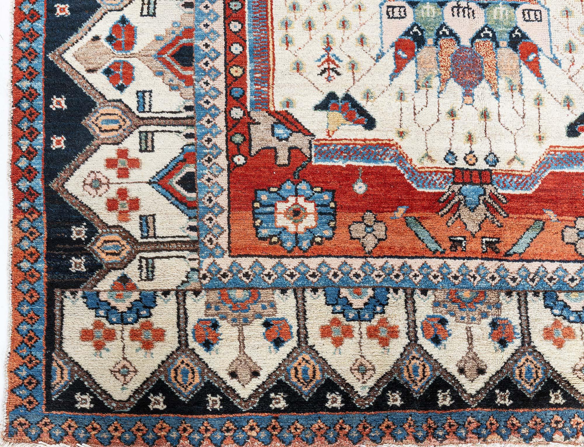 Laine Tapis persan Malayer fait main Doris Leslie Blau début du 20e siècle en vente