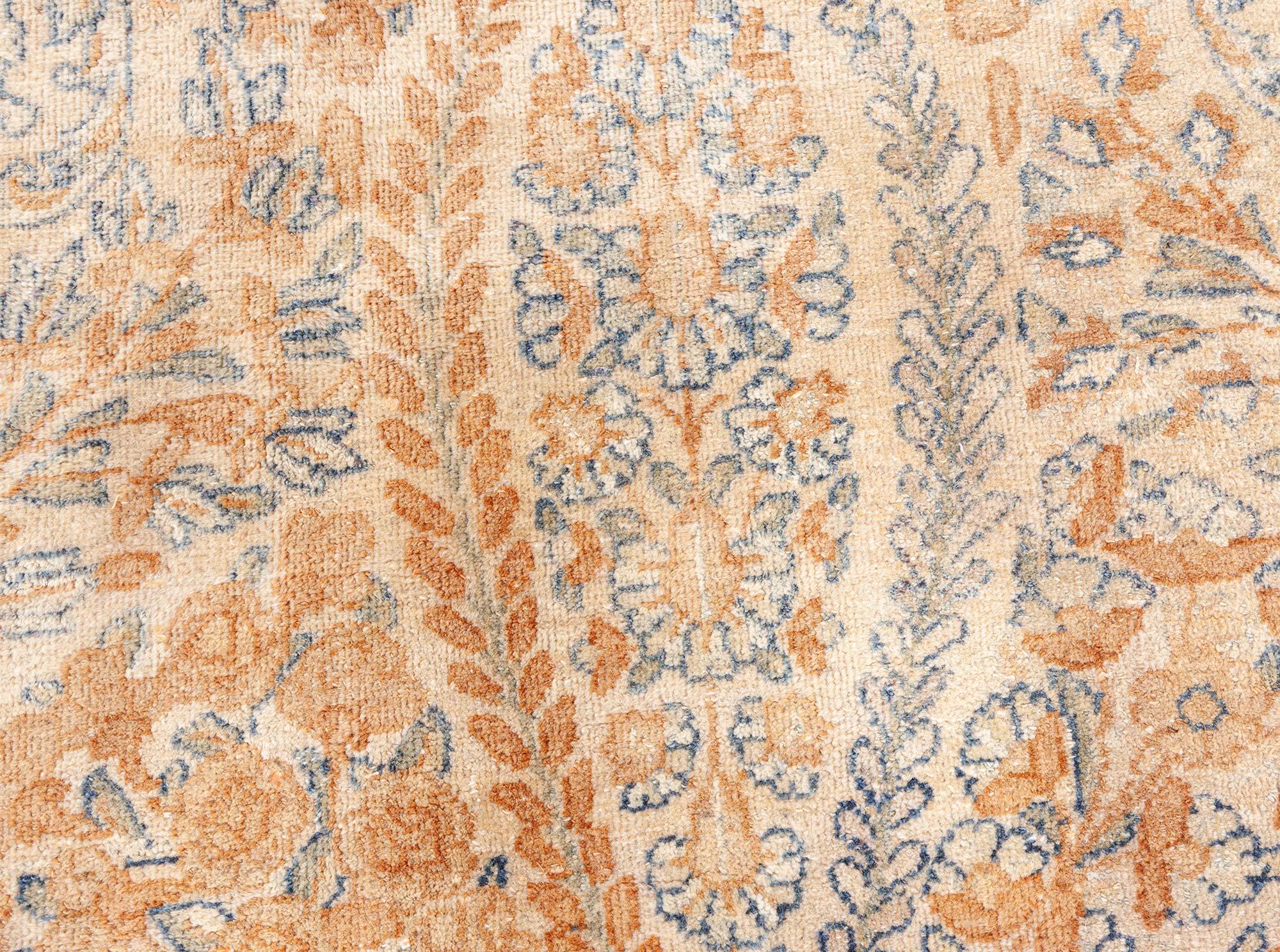 Antique Persian Tabriz Botanic Handmade Wool Rug
Size: 12'5