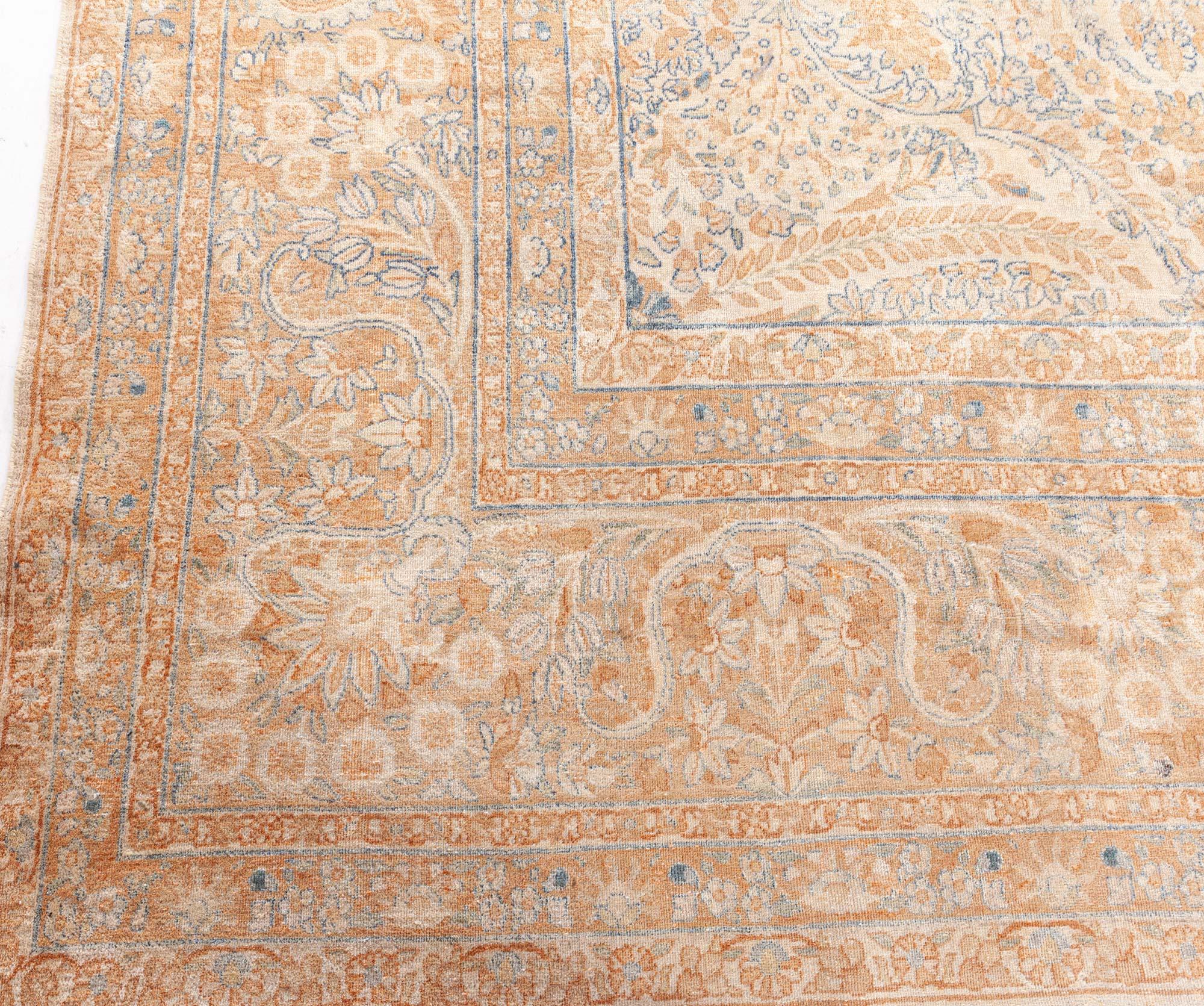Doris Leslie Blau Early 20th Century Persian Tabriz Botanic Handmade Wool Rug In Good Condition For Sale In New York, NY