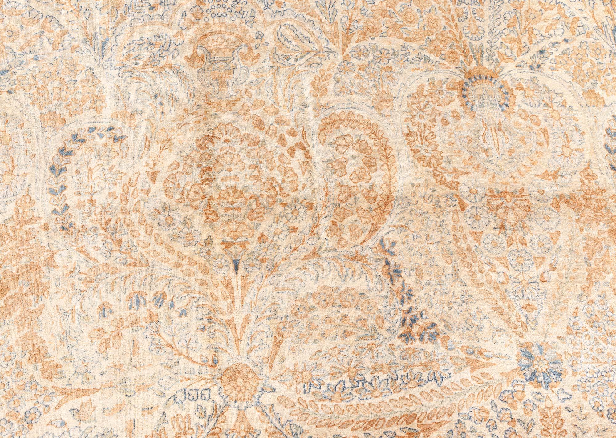 Doris Leslie Blau Early 20th Century Persian Tabriz Botanic Handmade Wool Rug For Sale 1