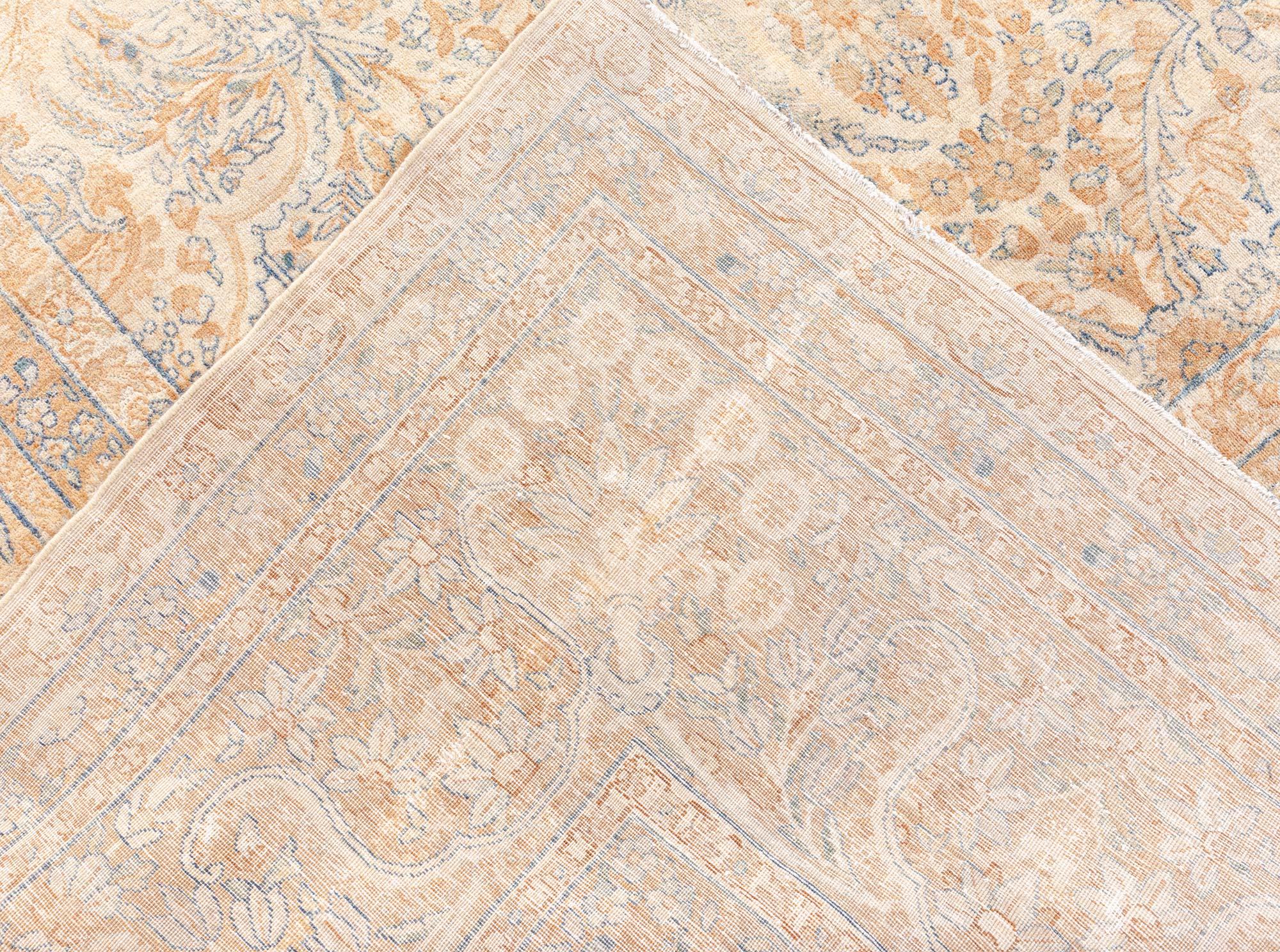 Doris Leslie Blau Early 20th Century Persian Tabriz Botanic Handmade Wool Rug For Sale 5