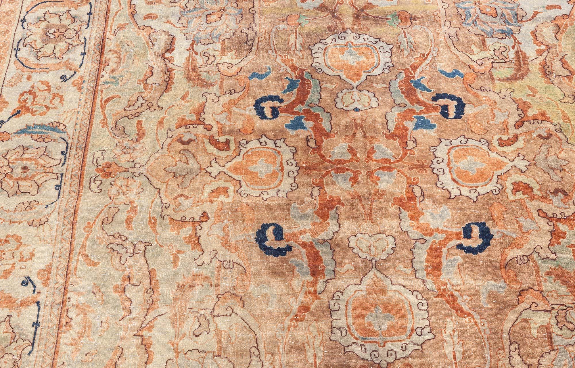 Early 20th century Persian Tabriz Botanic handmade wool rug
Size: 4'6