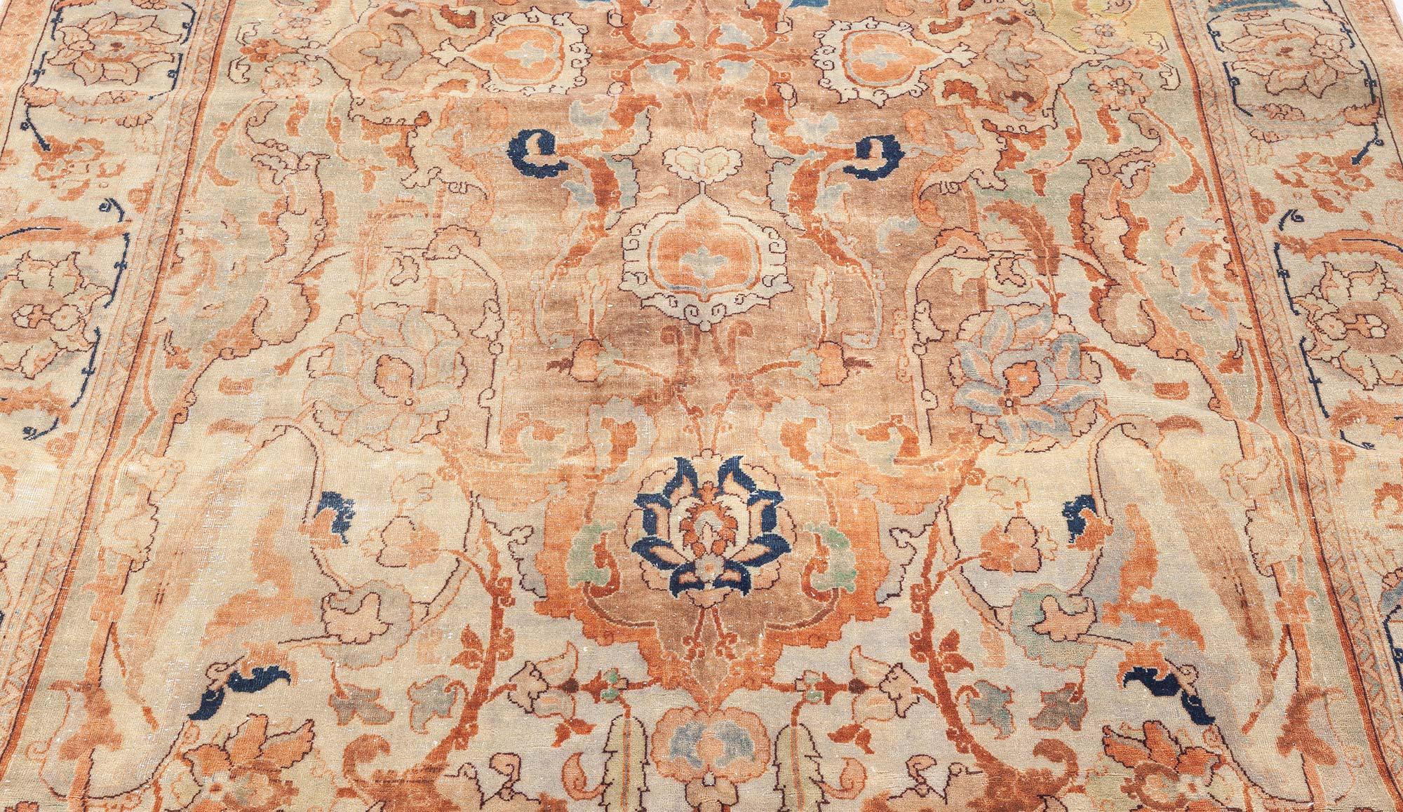 Doris Leslie Blau Early 20th Century Persian Tabriz Botanic Rug For Sale 4