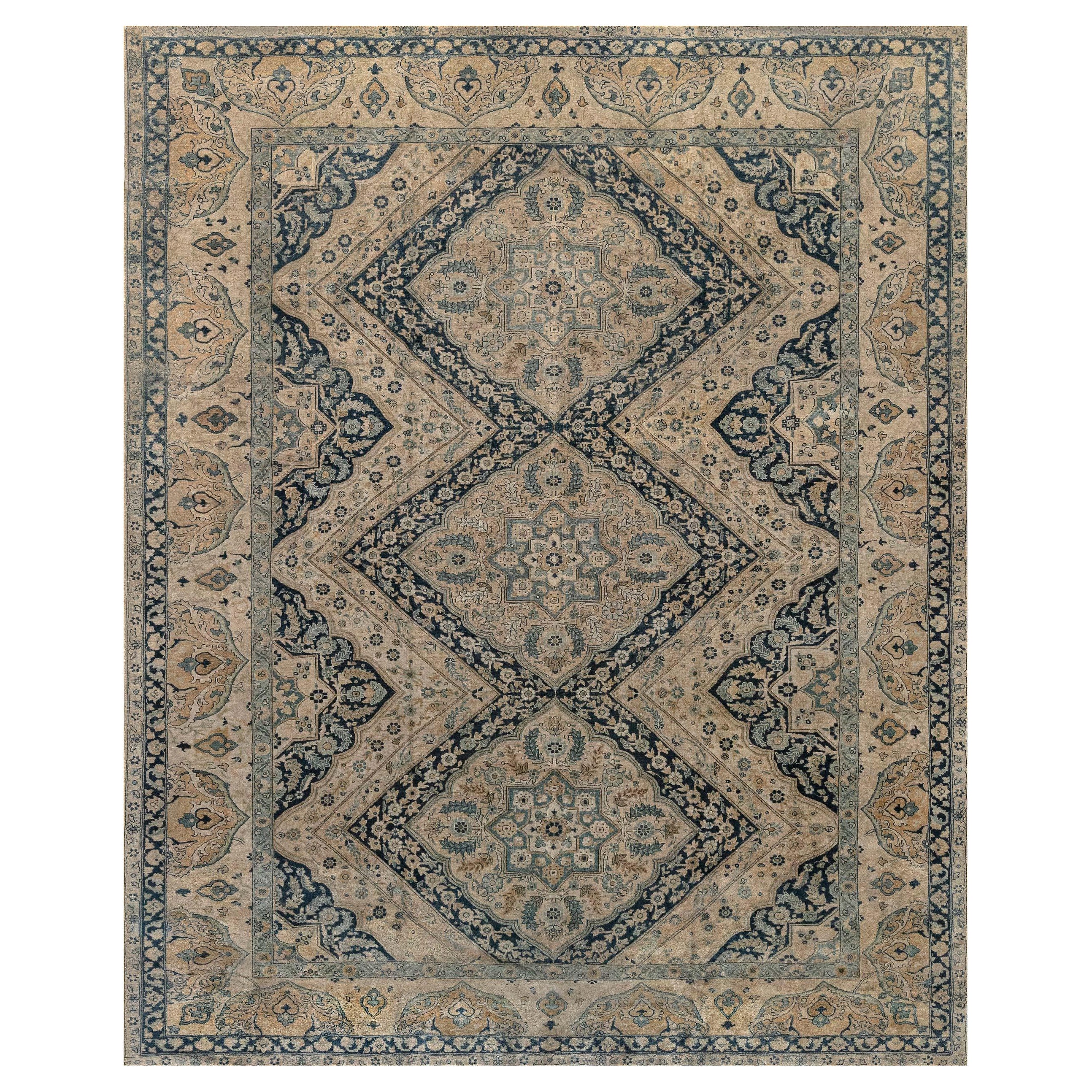 Doris Leslie Blau Early 20th Century Persian Tabriz Handmade Carpet