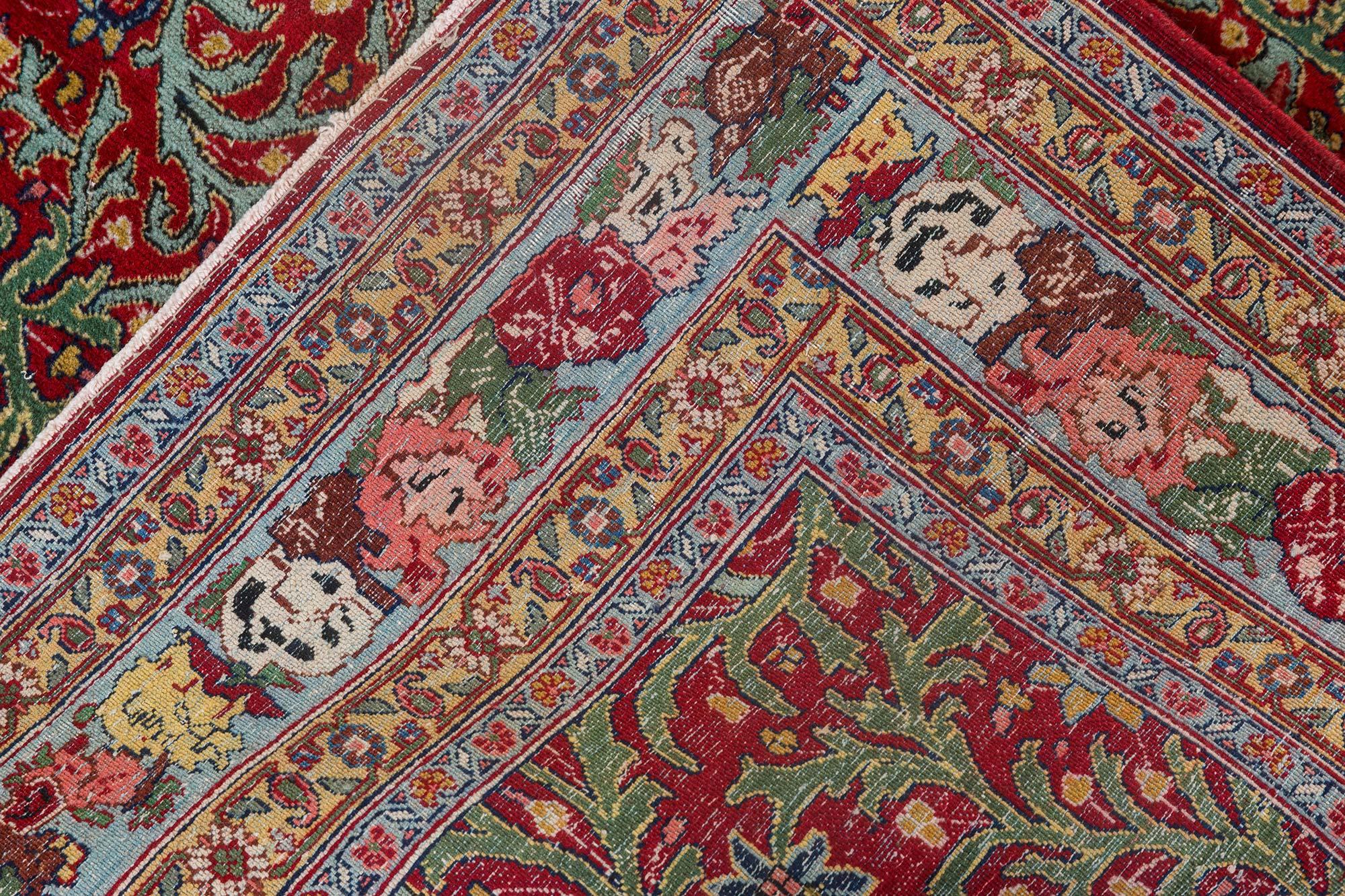 Laine Tapis persan de Tabriz en laine fait à la main Doris Leslie Blau début du 20e siècle en vente