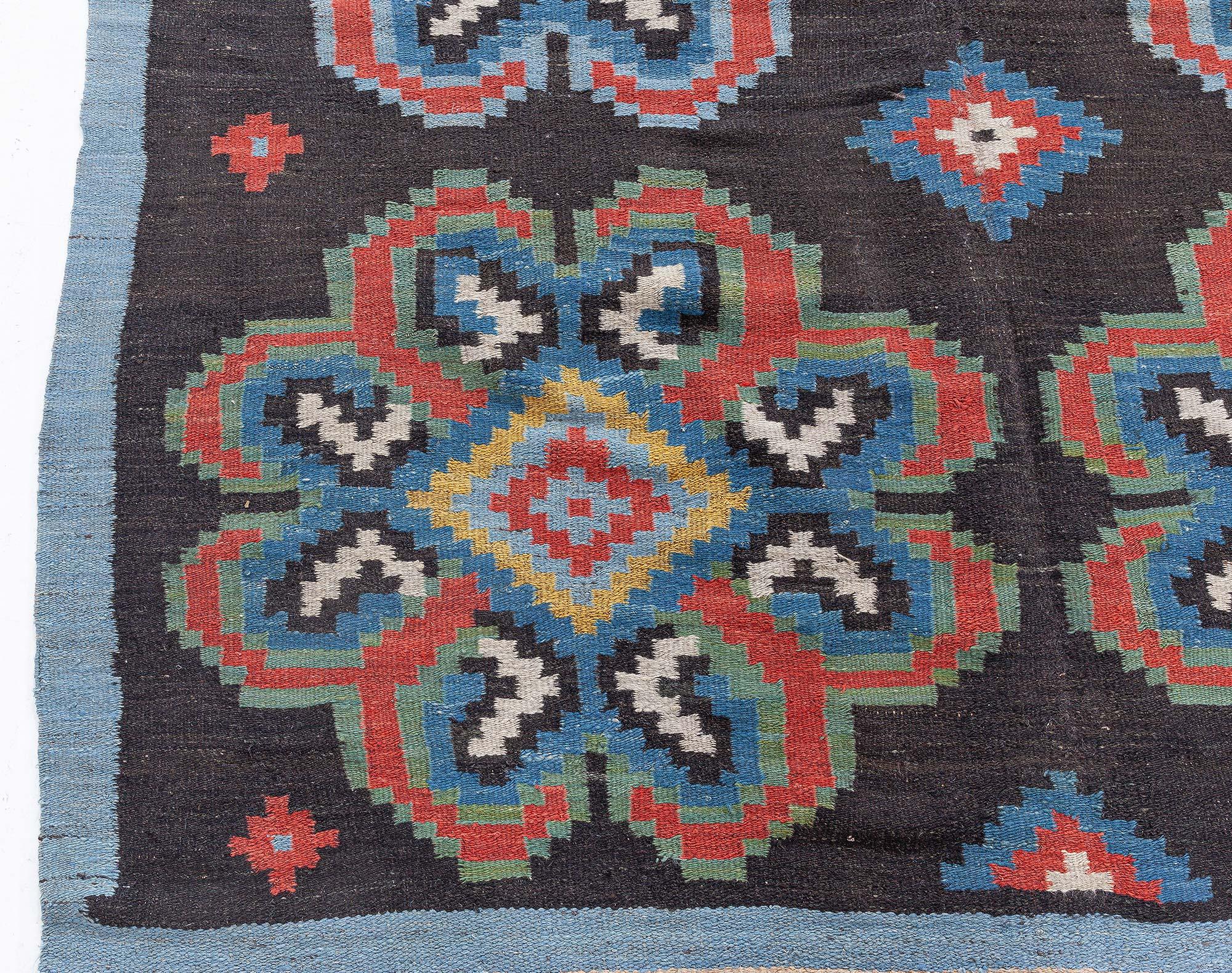 Authentic Early 20th century Russian Bessarabian carpet
Size: 5'5