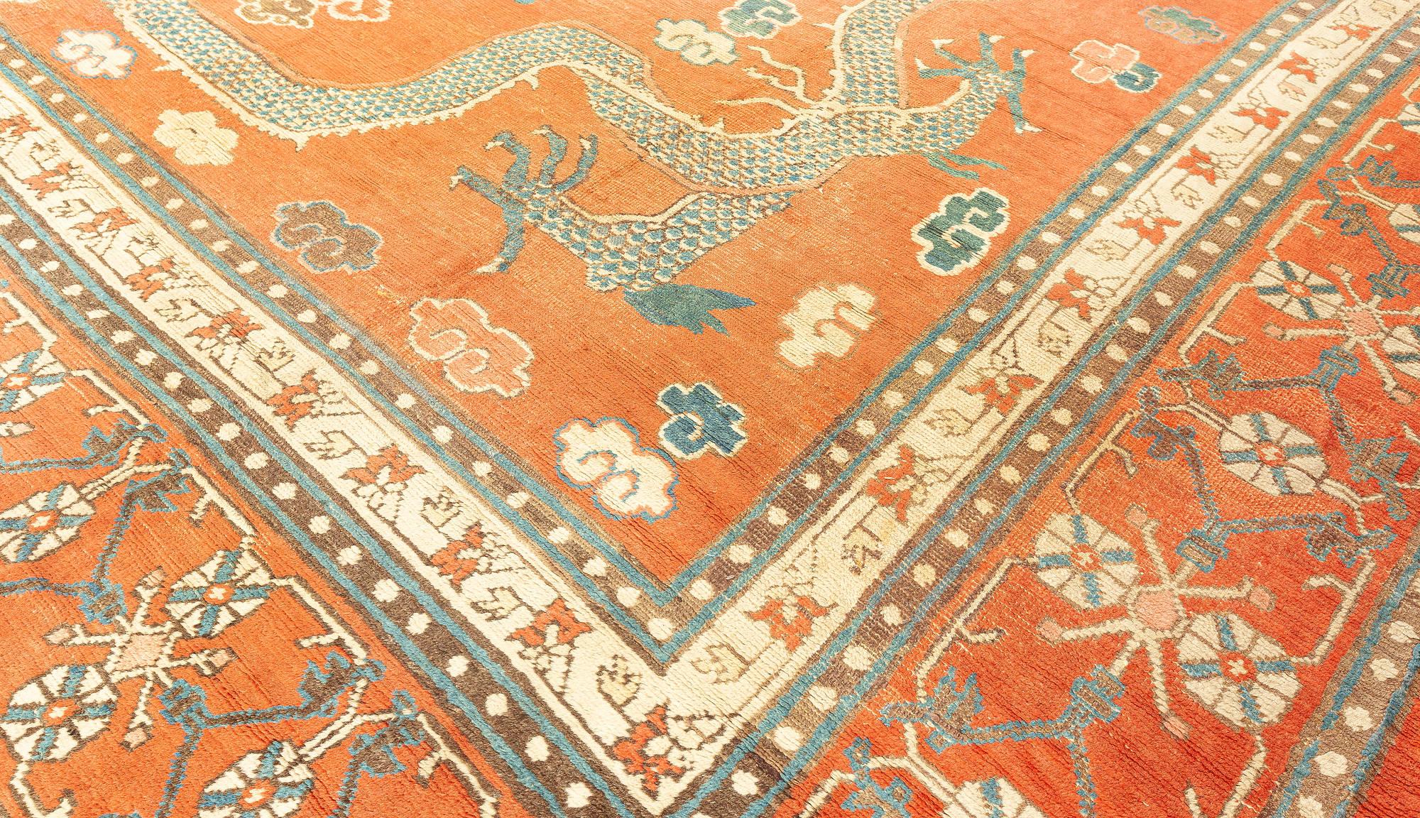 Doris Leslie Blau Tappeto con drago di Samarcanda del primo Novecento in vendita 1