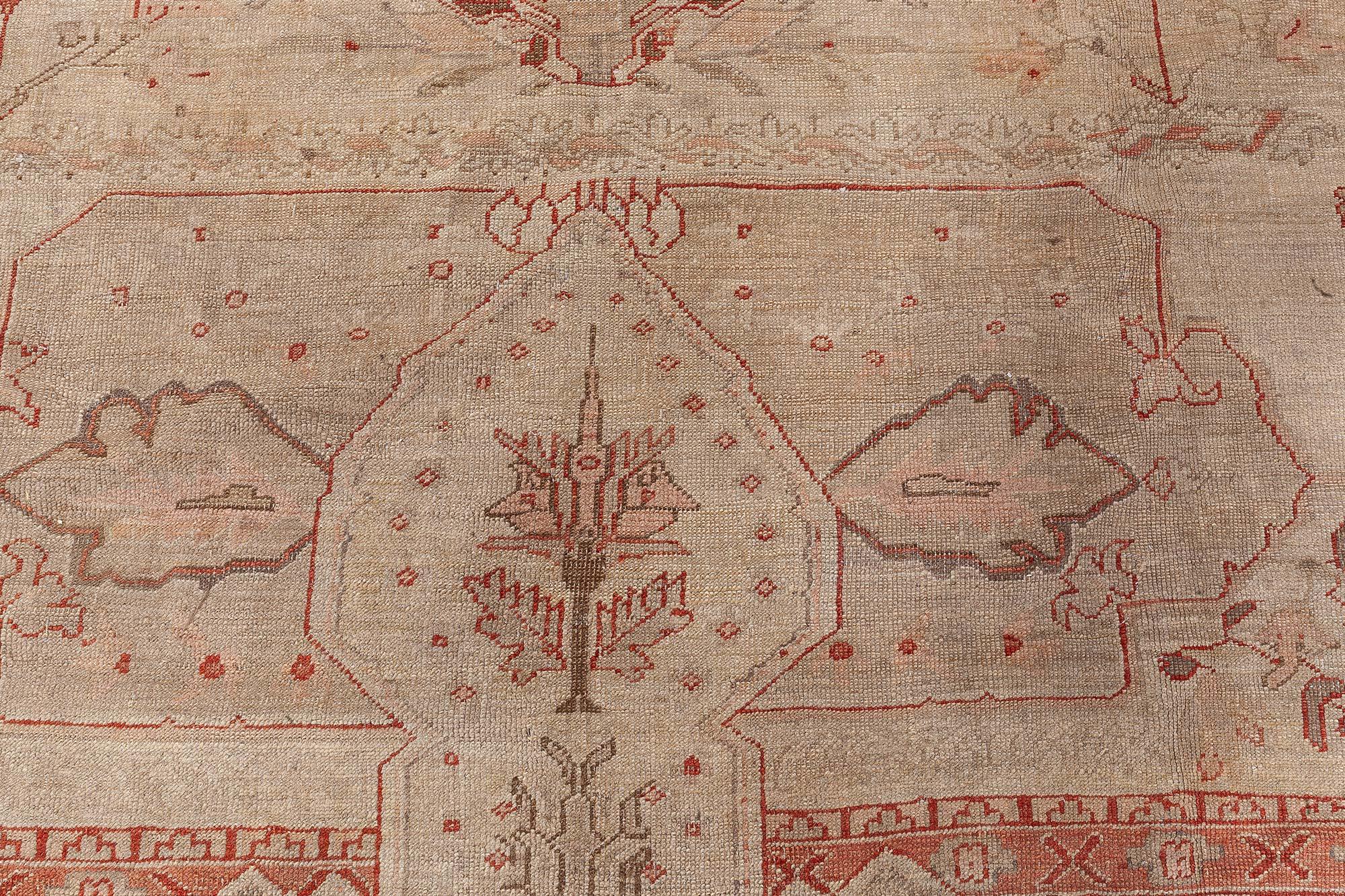 Antique Turkish Oushak Rug
Size: 10'4