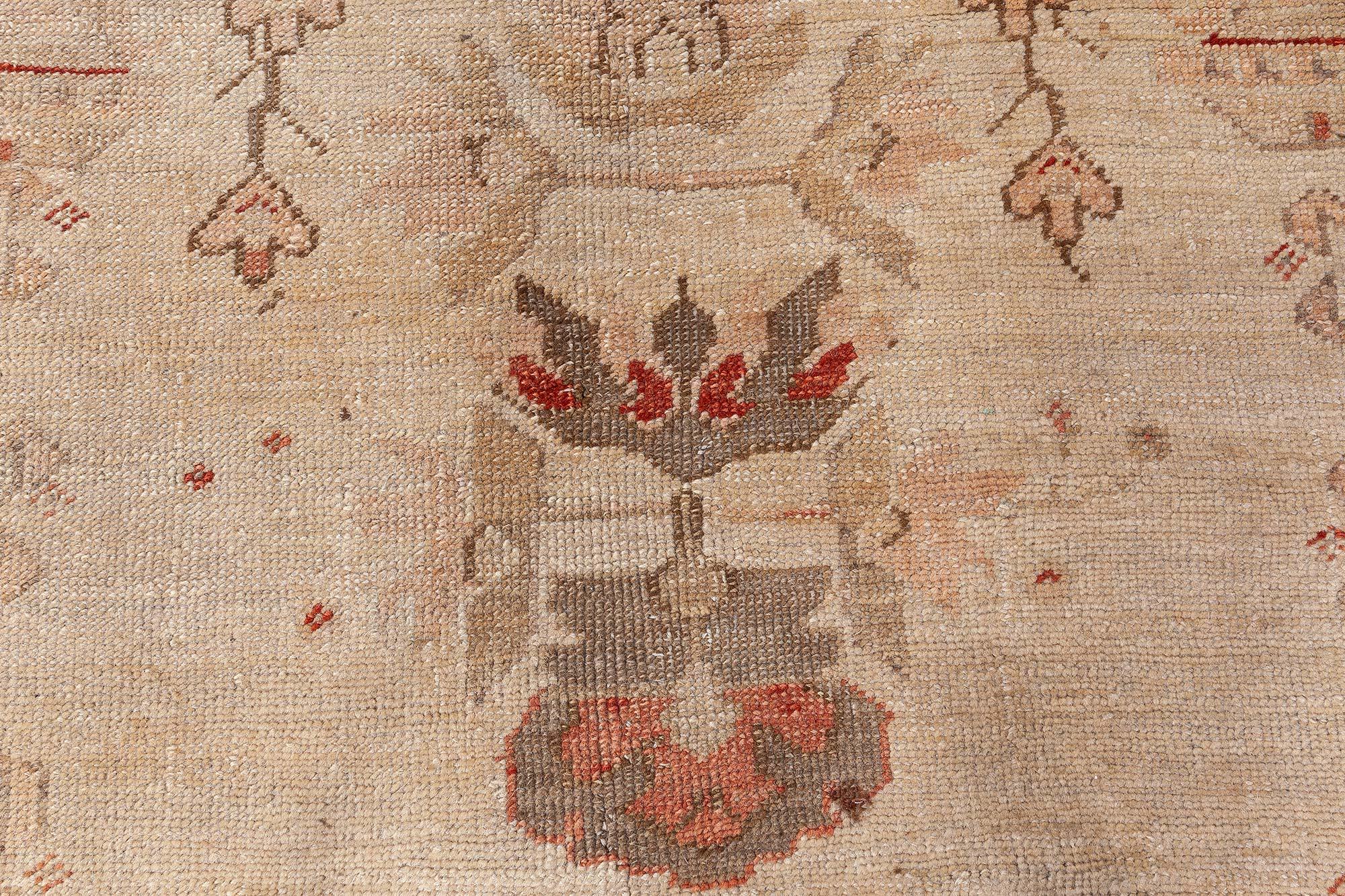 Doris Leslie Blau Antique Turkish Oushak Rug In Good Condition For Sale In New York, NY