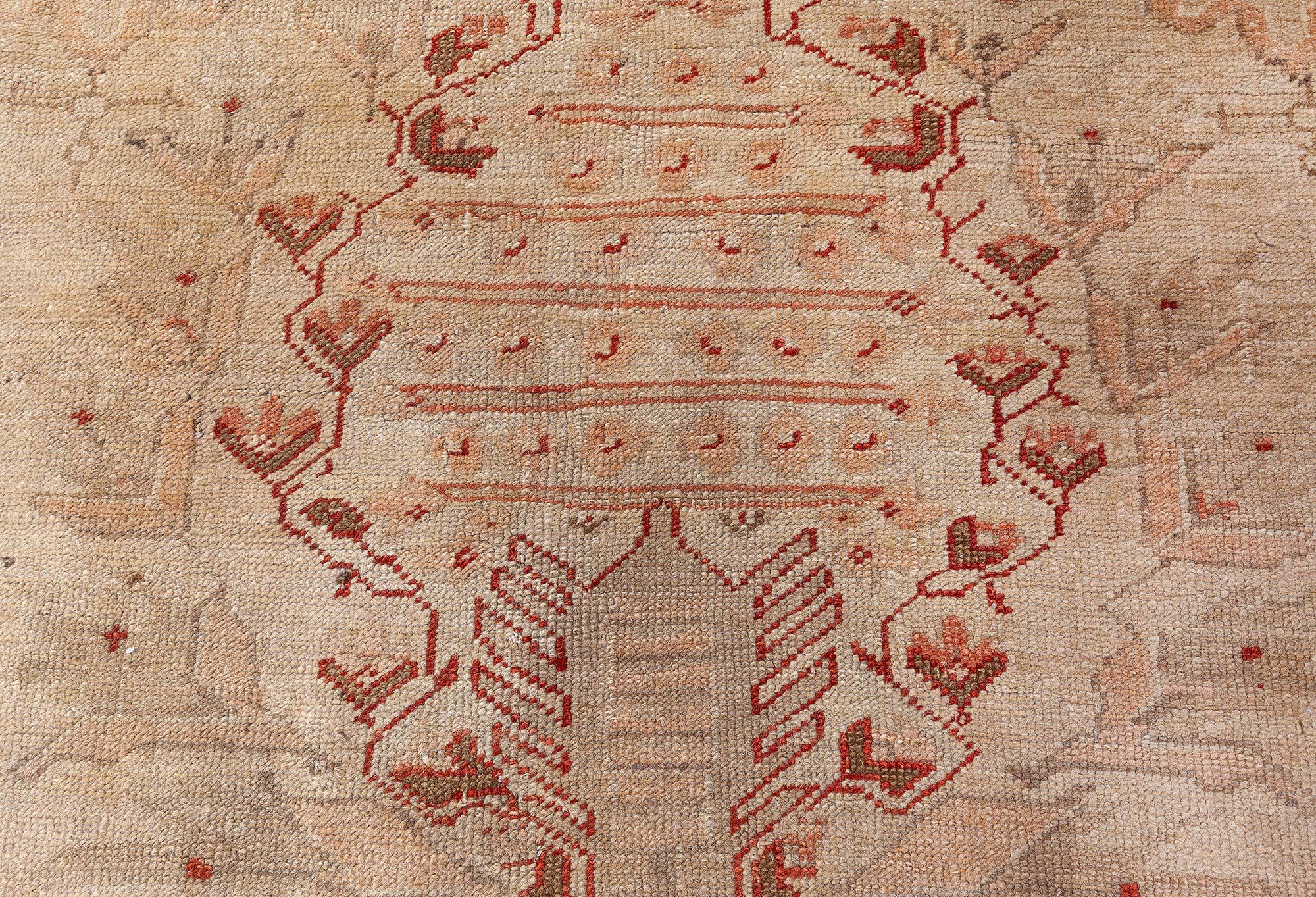 20th Century Doris Leslie Blau Antique Turkish Oushak Rug For Sale