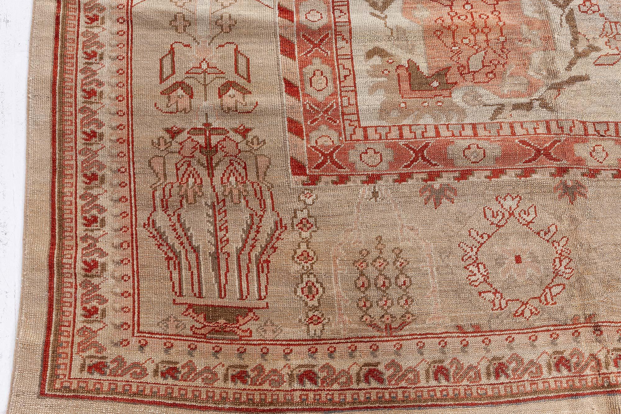 Doris Leslie Blau Antique Turkish Oushak Rug For Sale 2
