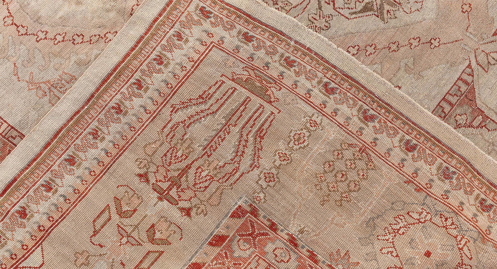 Doris Leslie Blau Antique Turkish Oushak Rug For Sale 3
