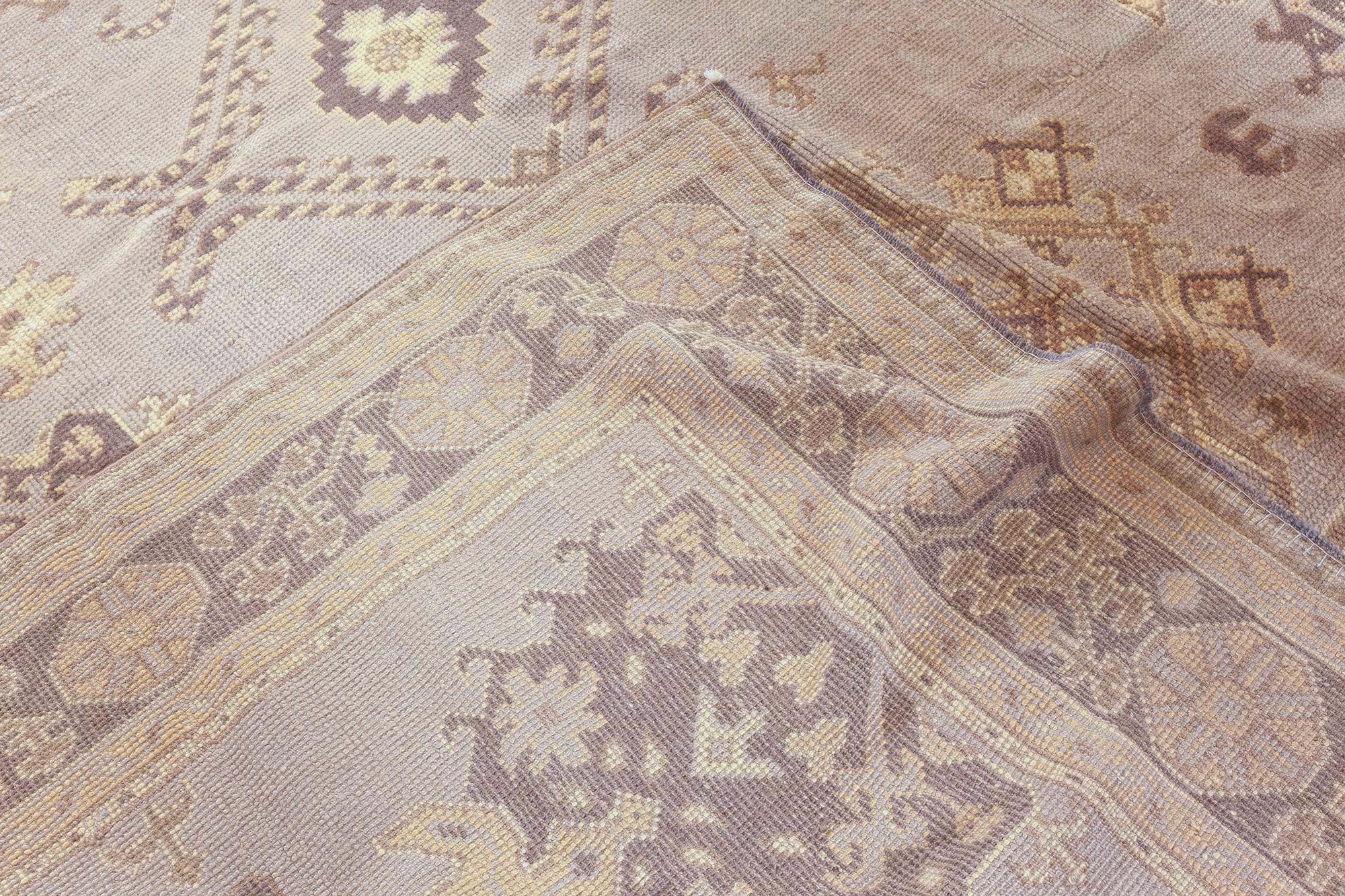 Doris Leslie Blau Antique Turkish Oushak Rug For Sale 3