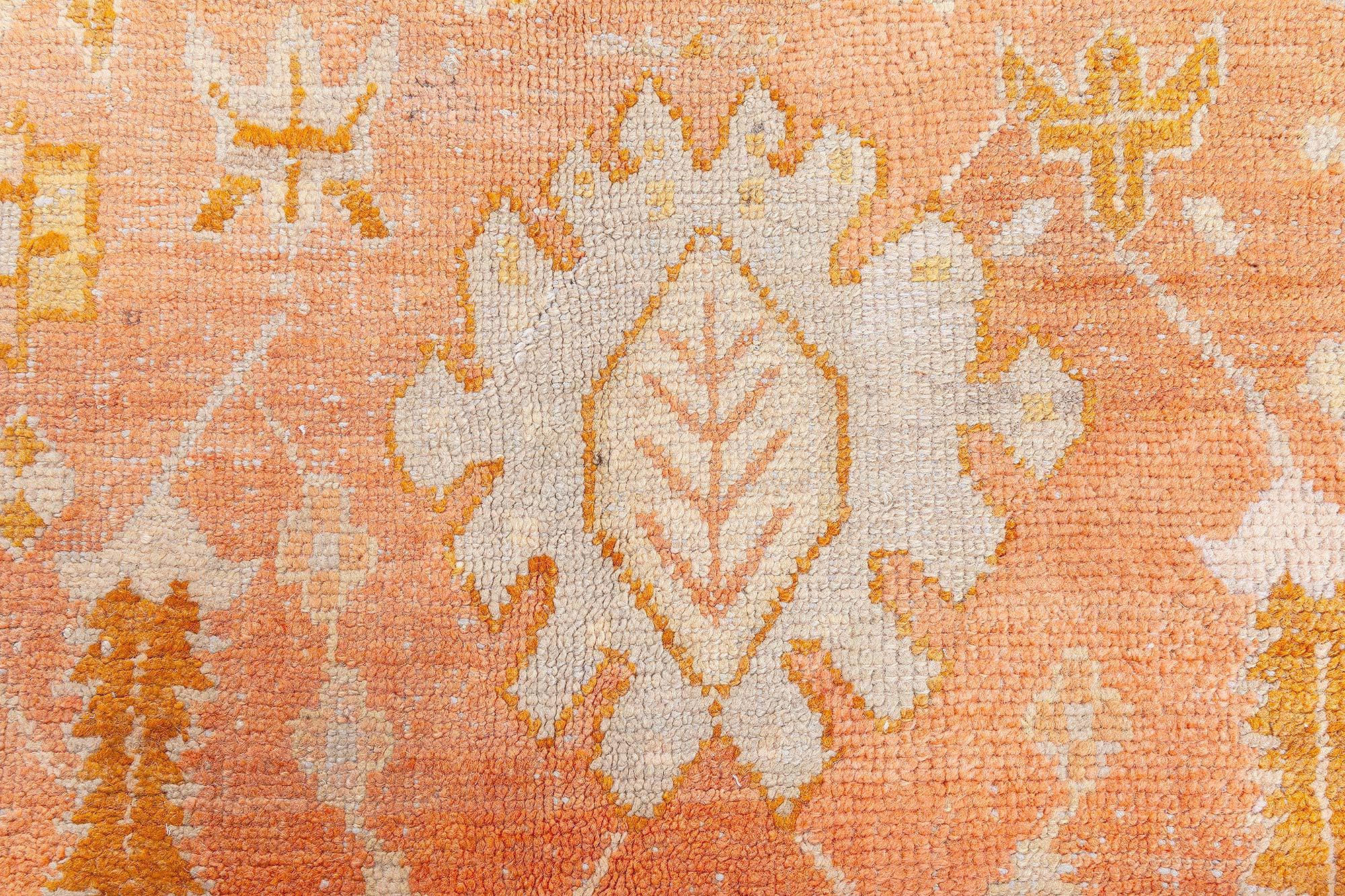 Doris Leslie Blau Antique Turkish Oushak Rug In Good Condition For Sale In New York, NY