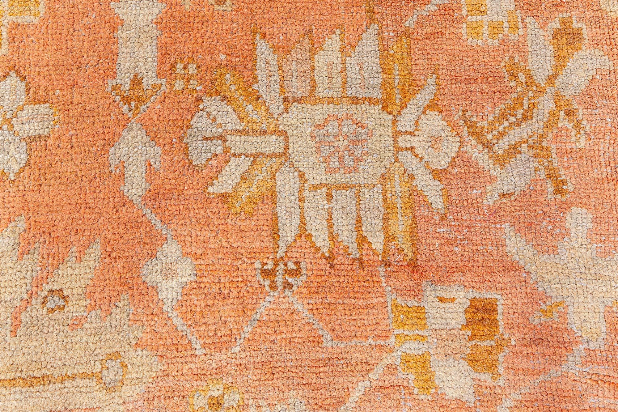 20th Century Doris Leslie Blau Antique Turkish Oushak Rug For Sale