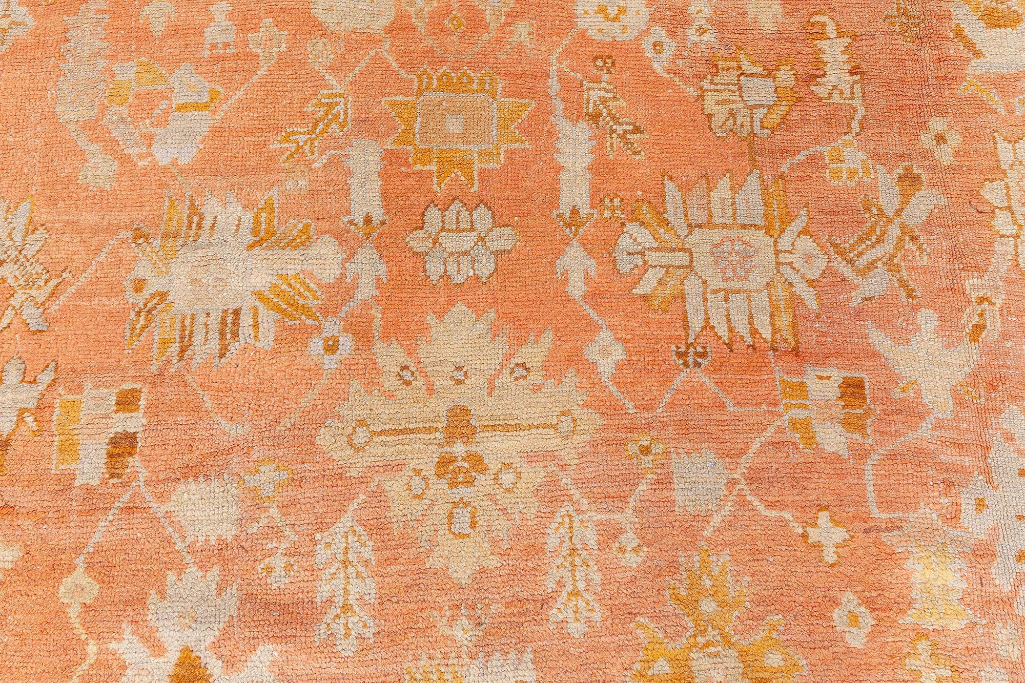 Doris Leslie Blau Antique Turkish Oushak Rug For Sale 1