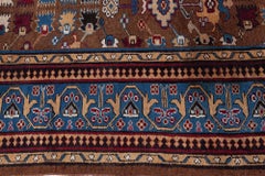 Doris Leslie Blau Elegant Indian Antique Floral Allover Ivory Rug - c. 1900