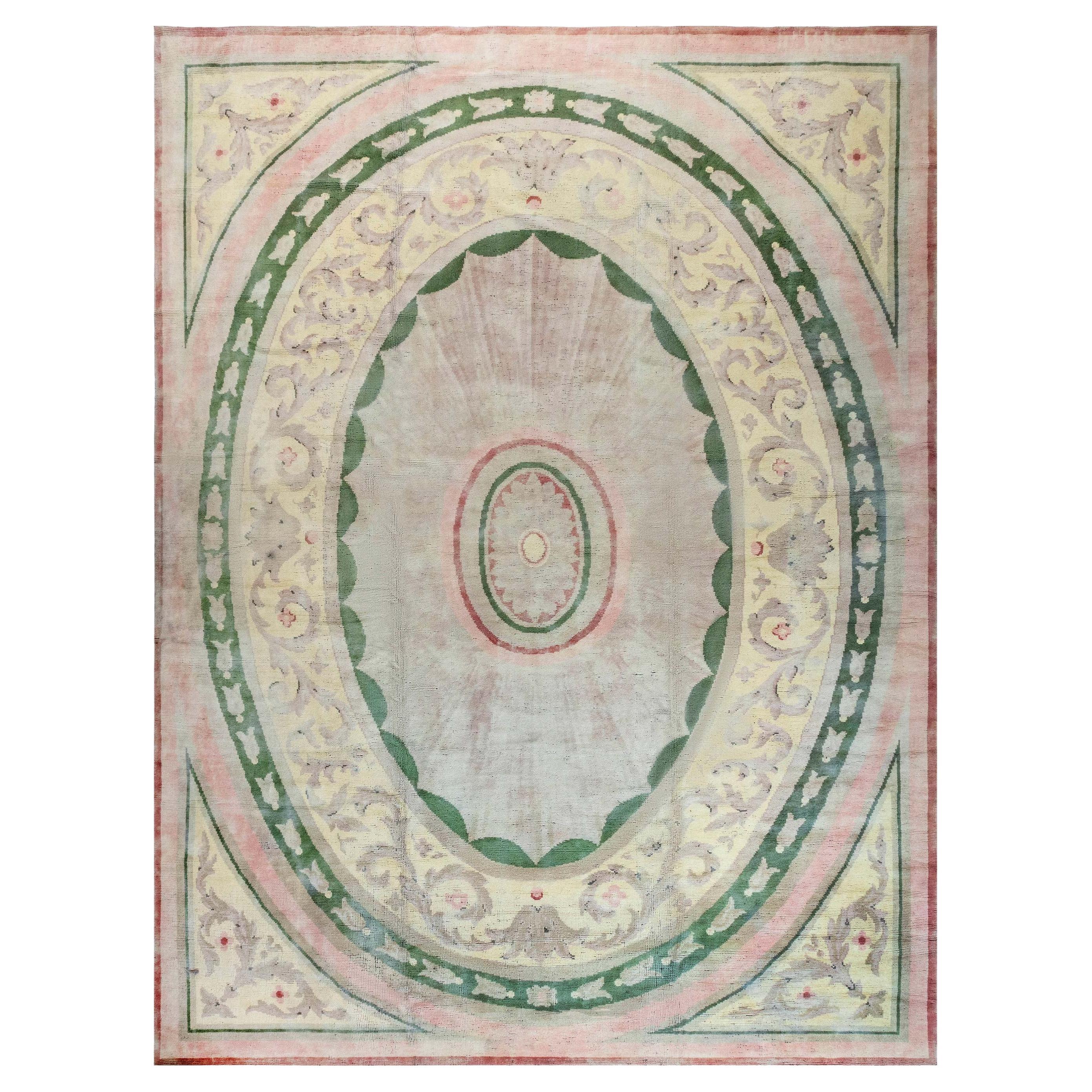 Doris Leslie Blau Exquisite 1920s French Savonnerie Rug in Neoclassical Style For Sale