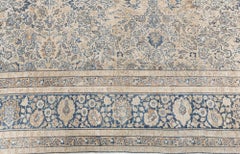 Doris Leslie Blau Exquisite Tabriz Antique Floral Light Beige Rug - c. 1900