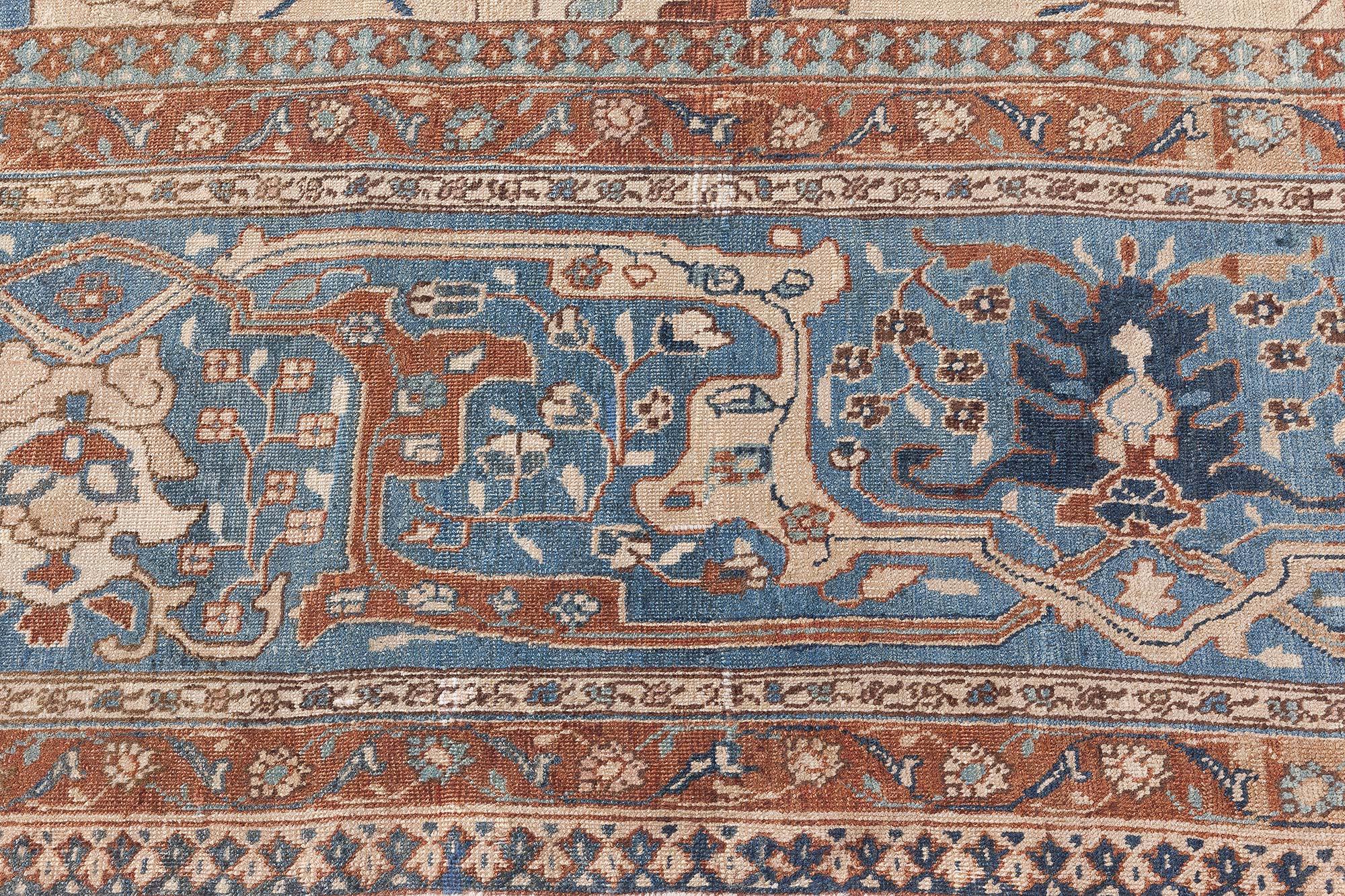 XIX secolo Doris Leslie Blau Tappeto antico persiano Tabriz fatto a mano extra large in vendita