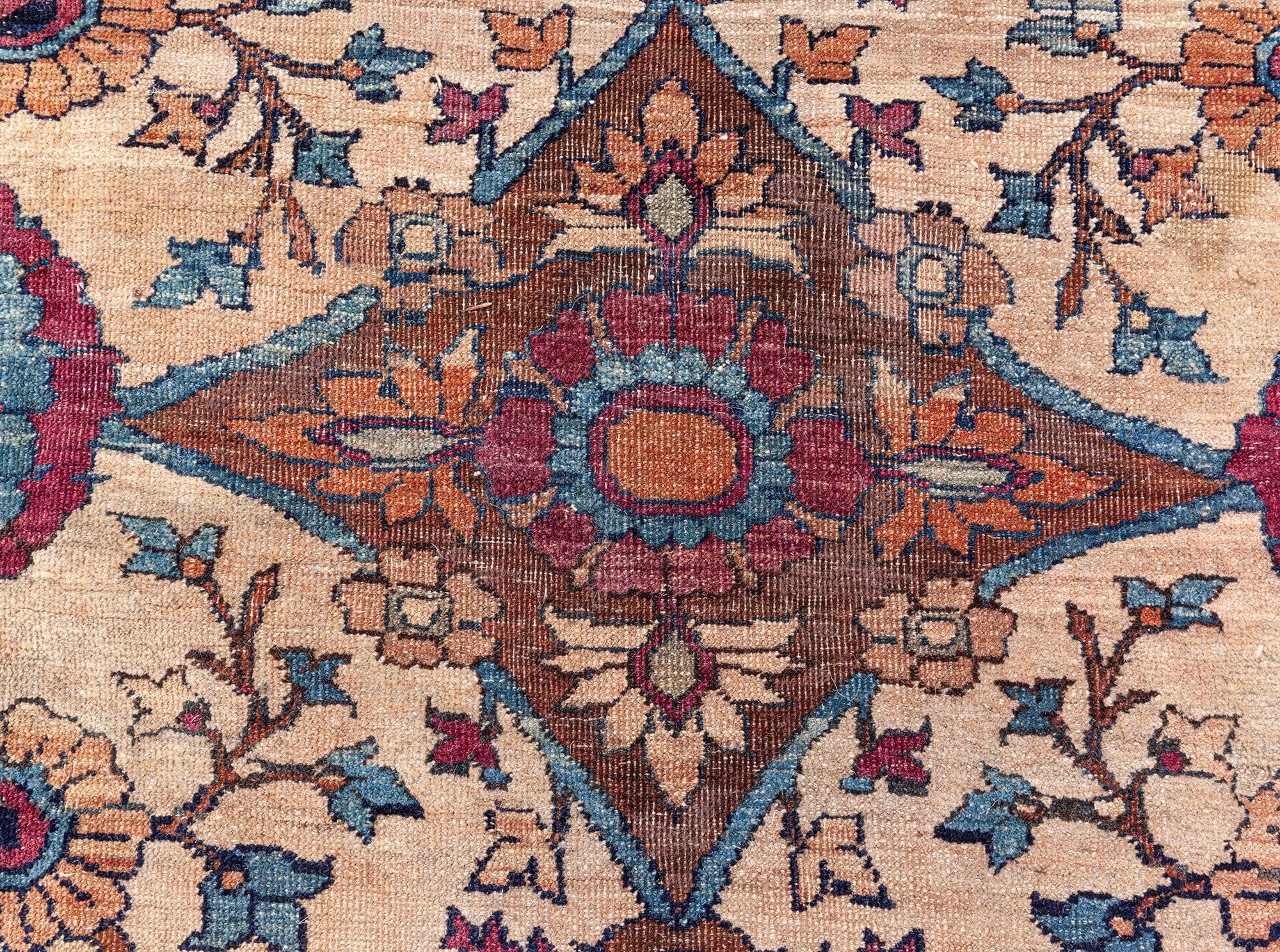 Persiano Doris Leslie Blau Tappeto persiano Kirman Botanic extra large dei primi del Novecento in vendita