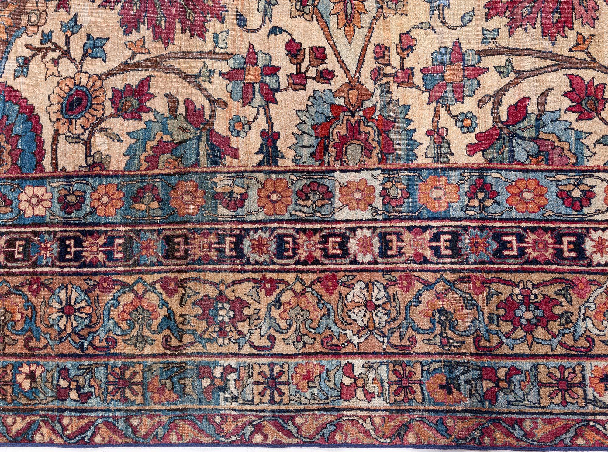 Doris Leslie Blau Tappeto persiano Kirman Botanic extra large dei primi del Novecento In condizioni buone in vendita a New York, NY