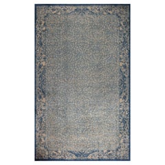 Doris Leslie Blau Tappeto blu vintage Art Deco extra large