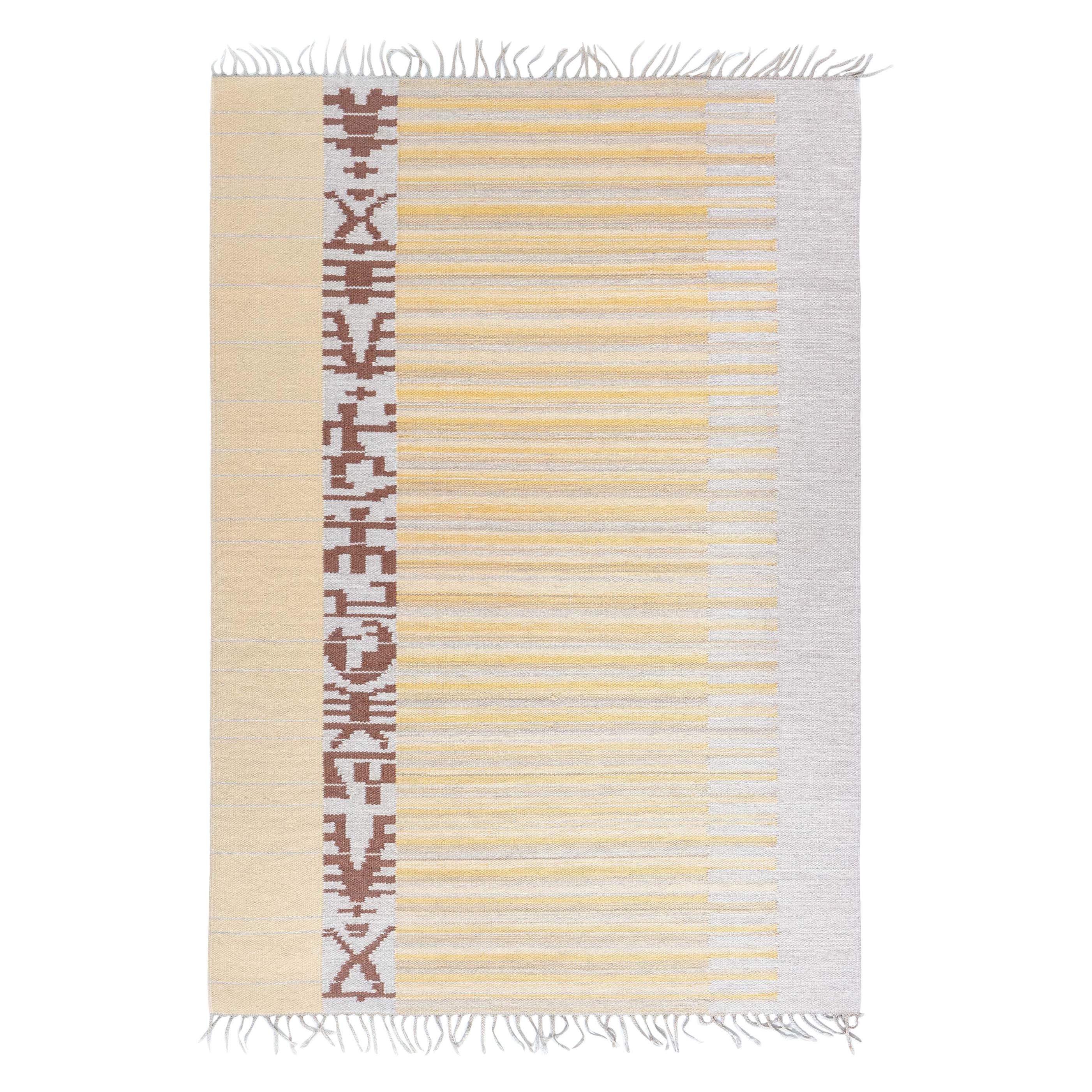 Doris Leslie Blau Finland Flat Woven Rug by Alestalon Mattokutomo For Sale