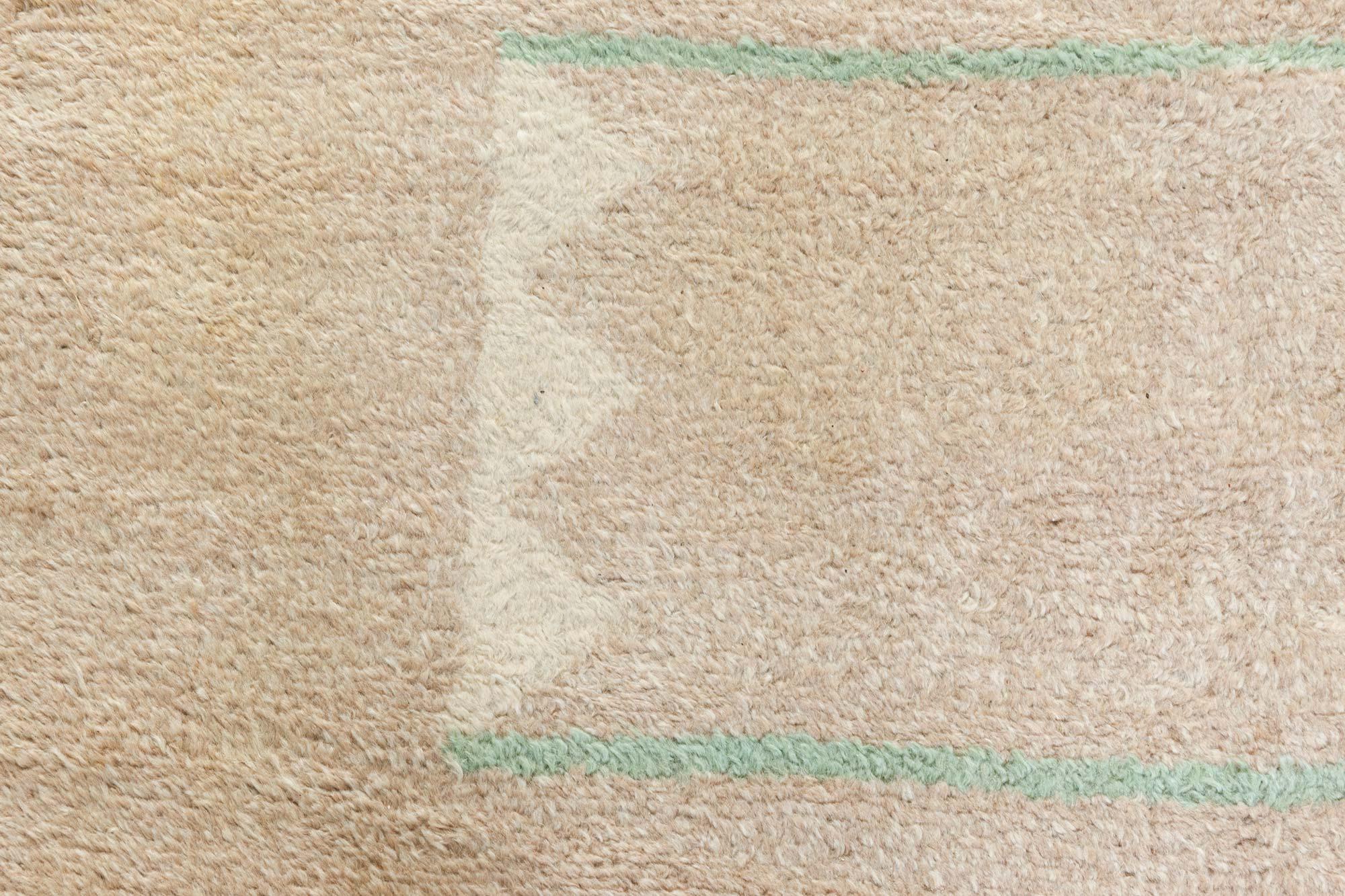 Doris Leslie Blauer französischer handgeknüpfter Art-déco-Teppich aus Wolle im Zustand „Gut“ im Angebot in New York, NY